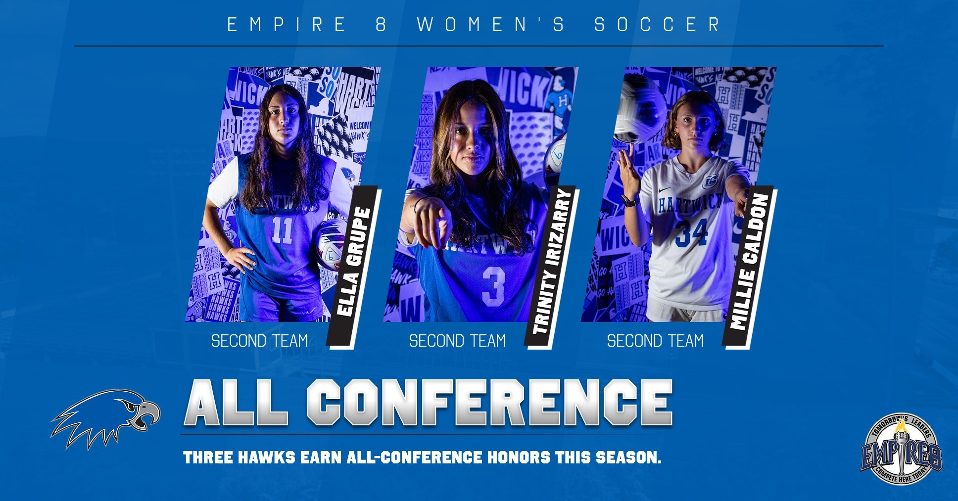 Empire 8 Women's Soccer All-Conference Graphic