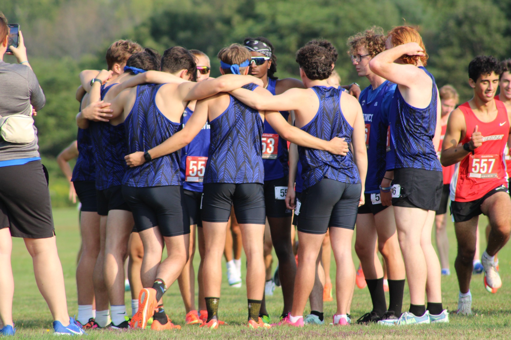 Men's XC Pre-Meet Huddle