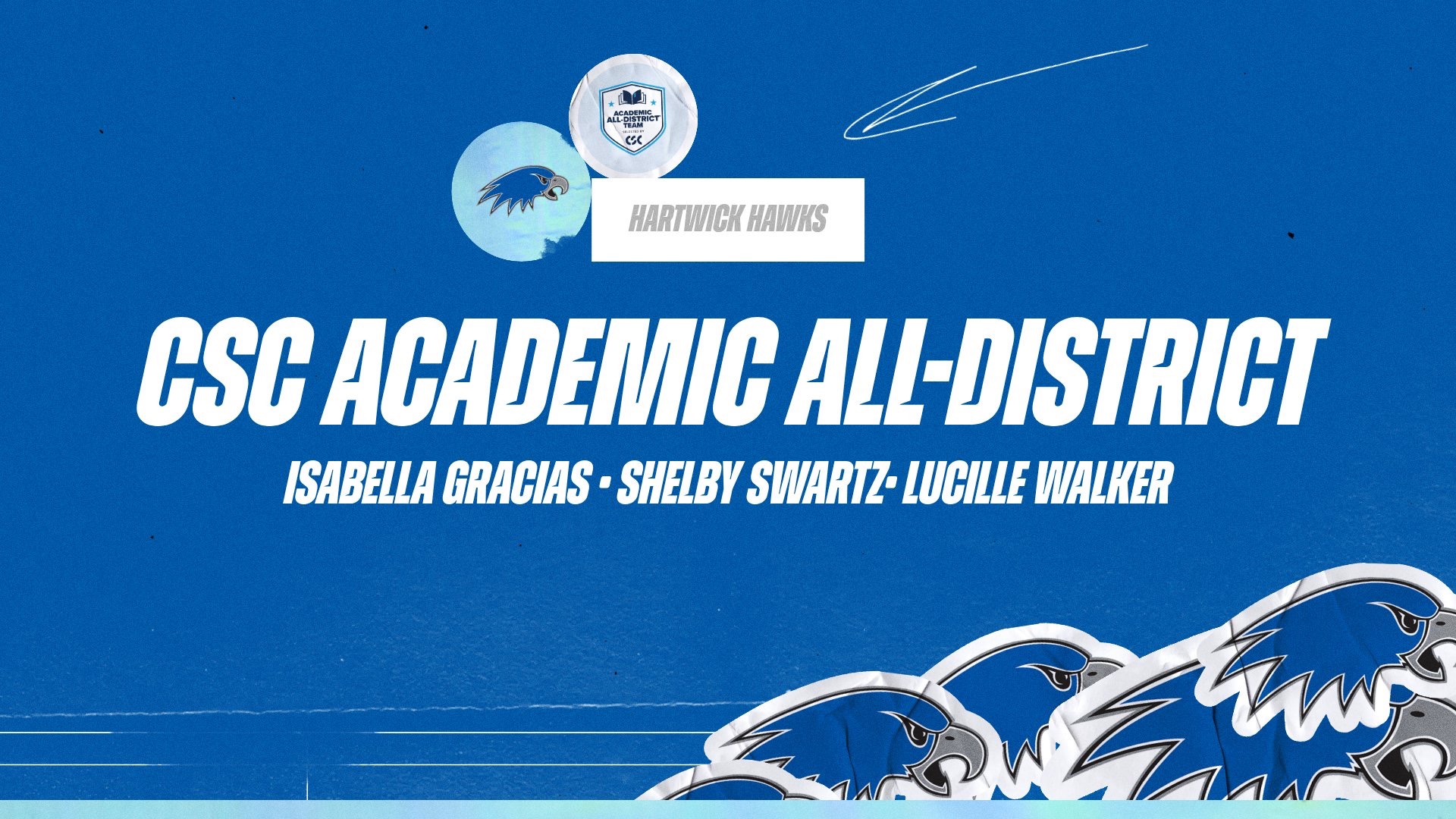CSC Academic All-District - Volleyball (Gracias, Swartz, Walker)