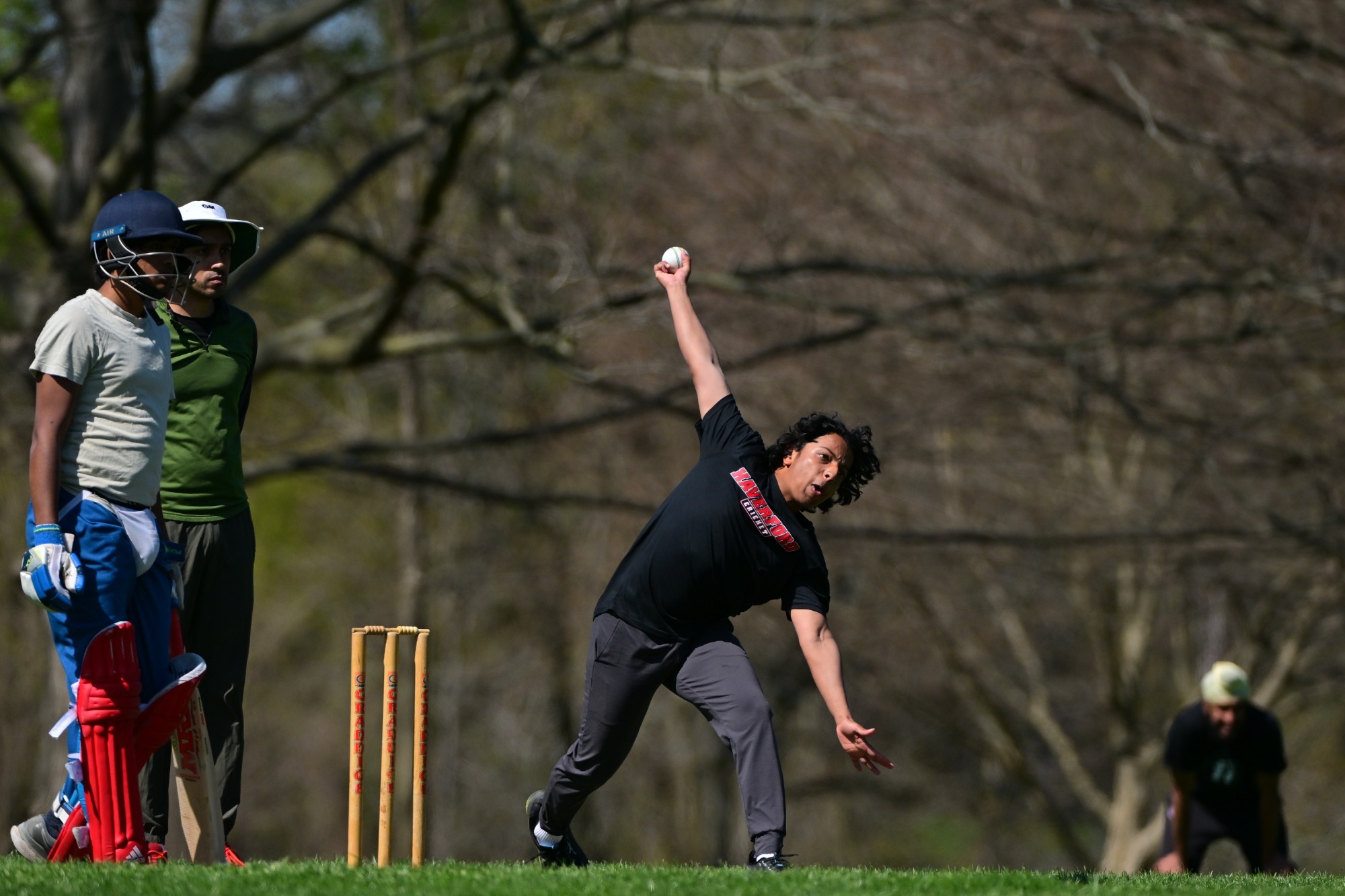 Vivaan Hingad bowls at Cope Field