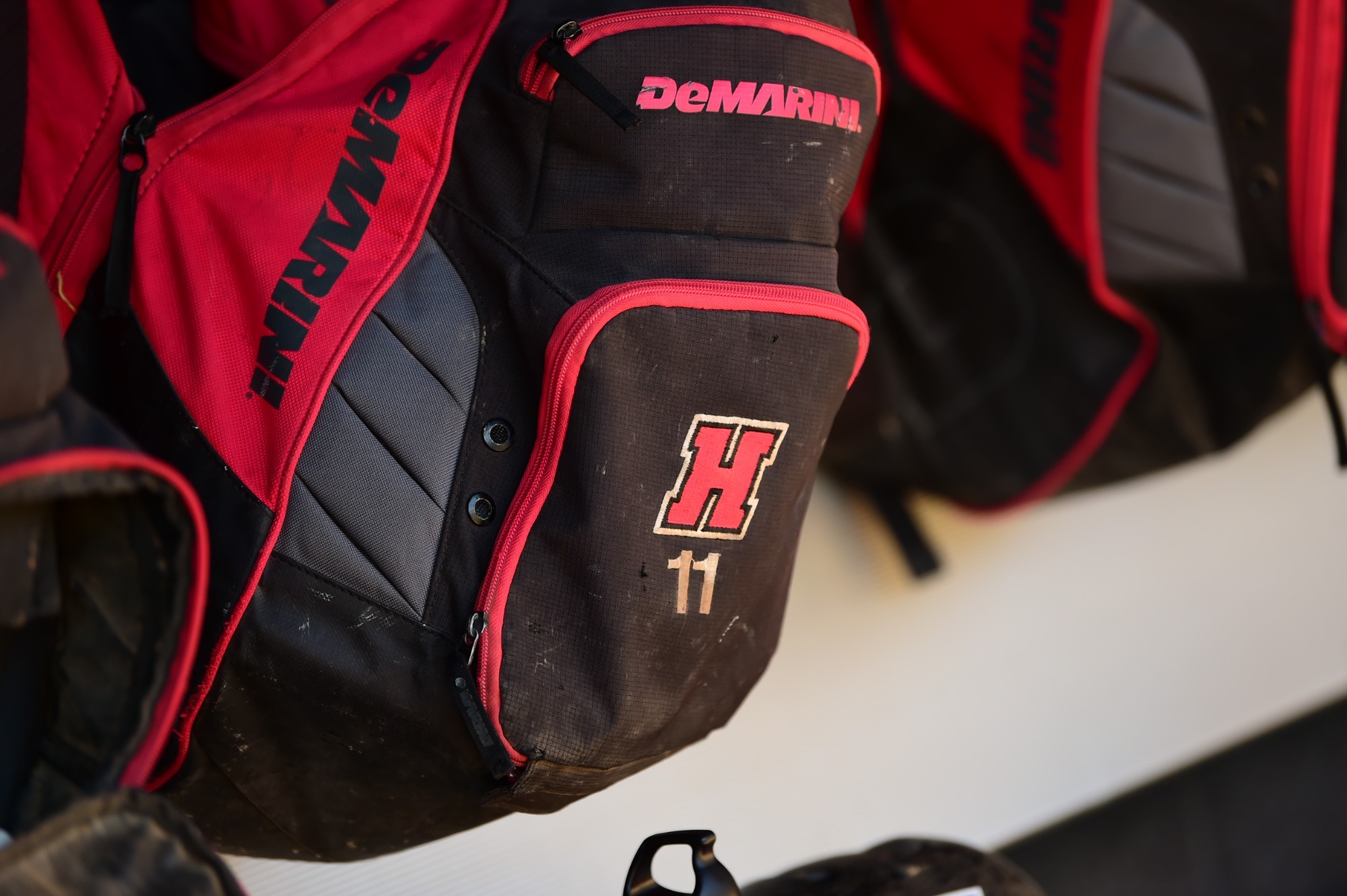 Softball backpack on the line 