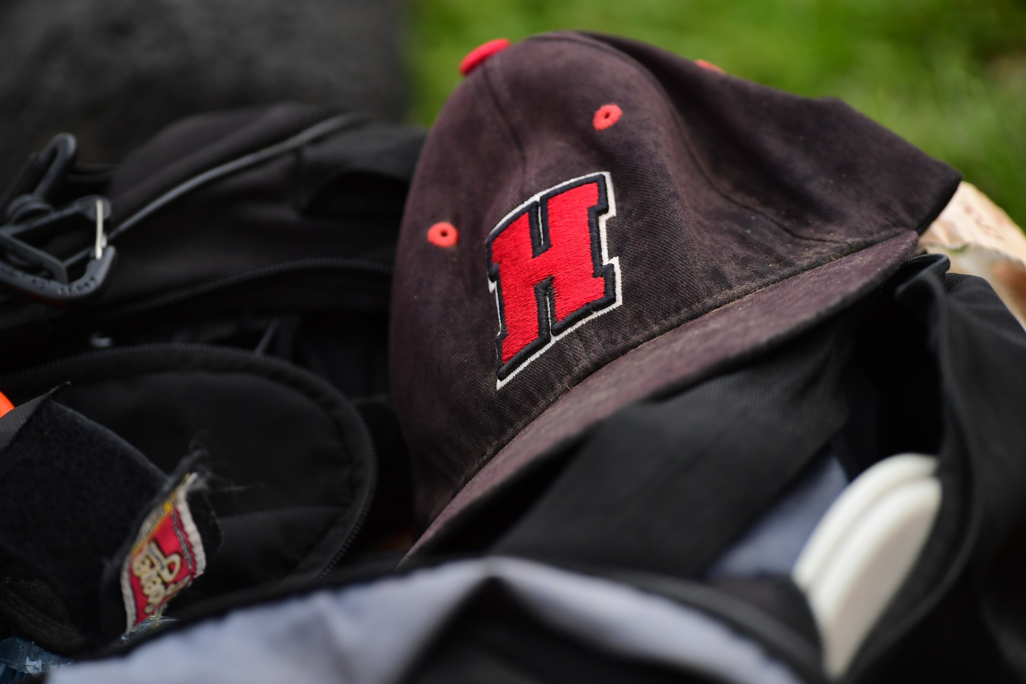 Baseball glove and hat