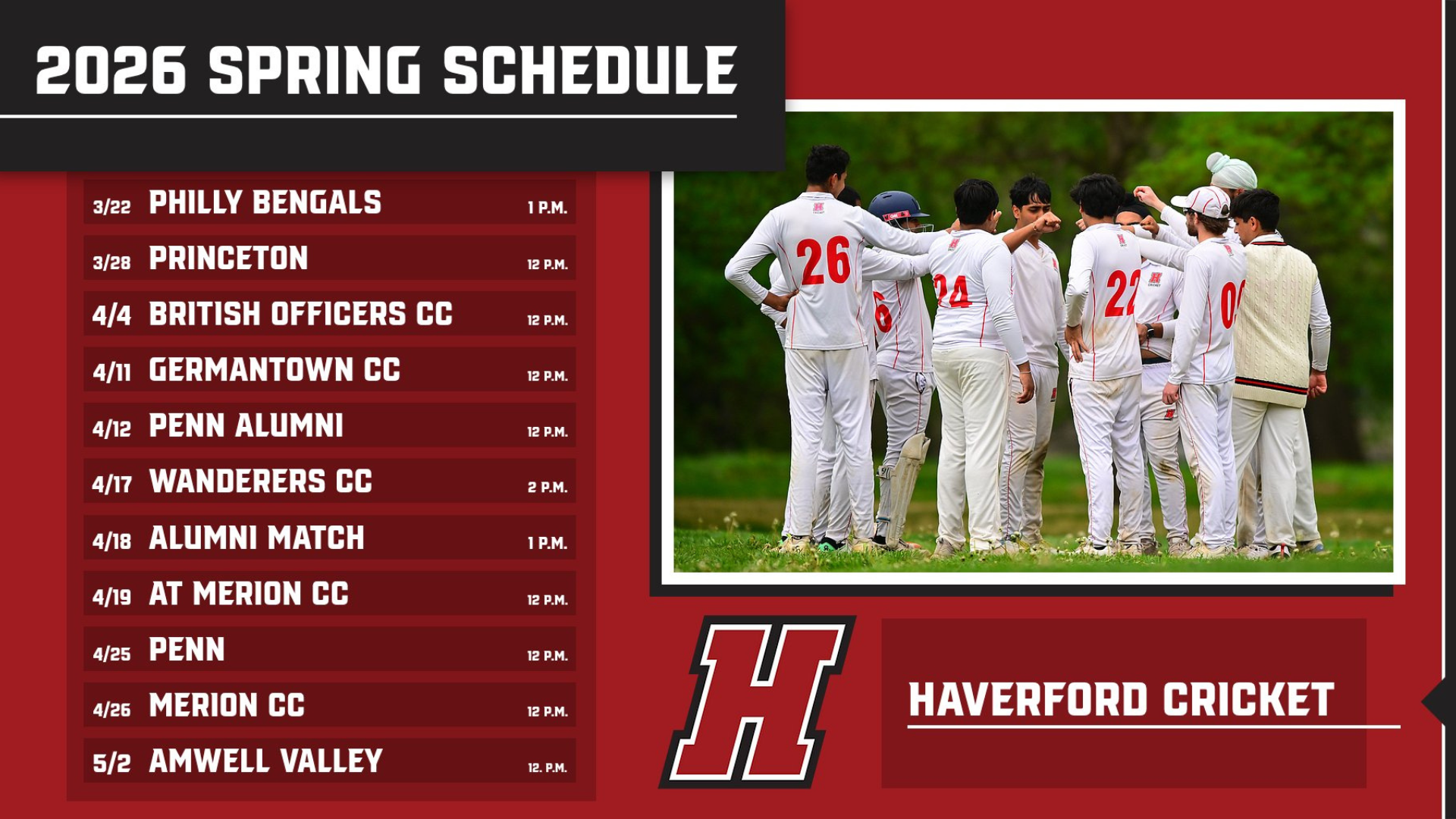 Cricket 2026 Schedule 