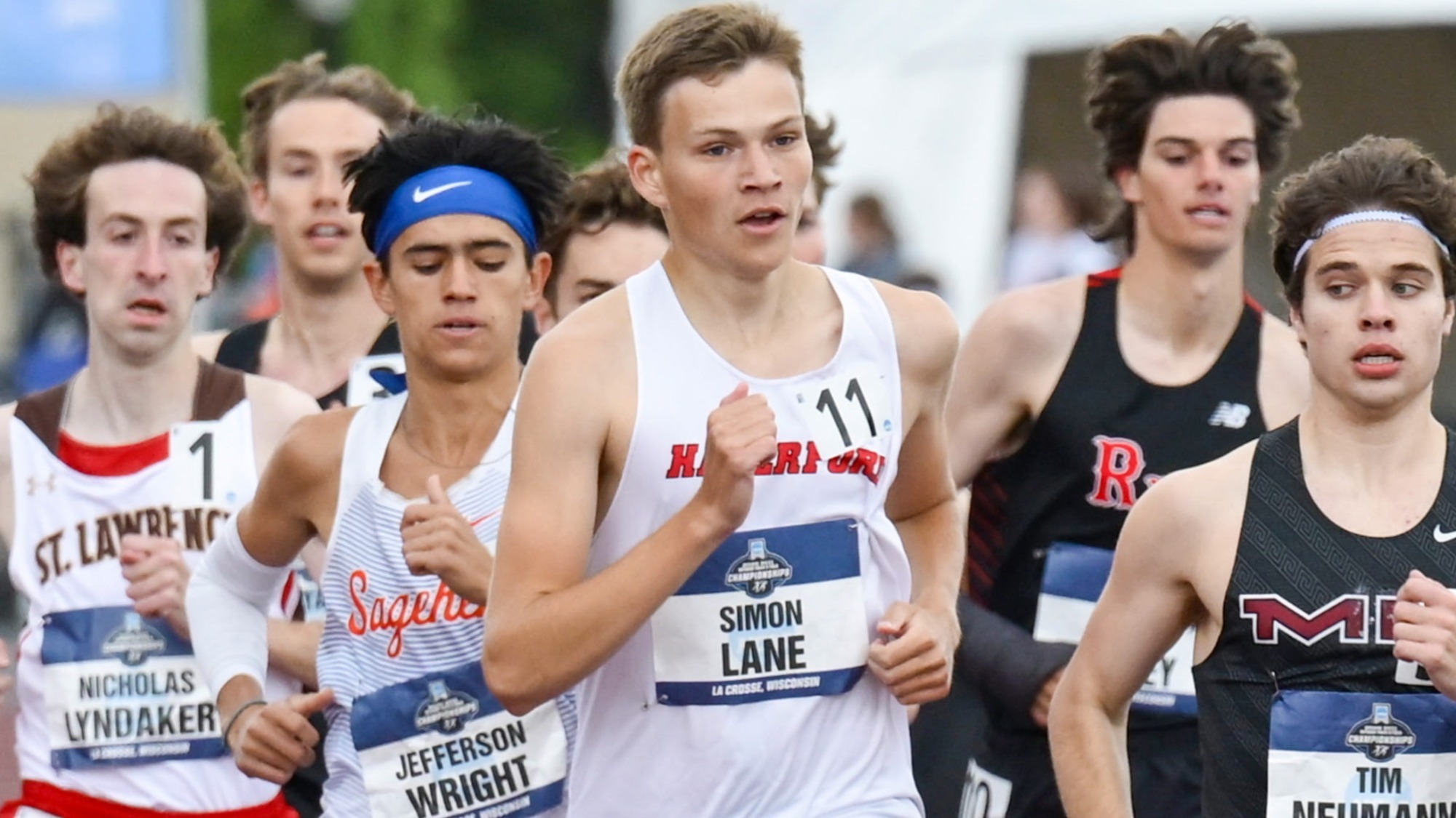 Simon Lane runs in the 1,500 meters at NCAA Championships