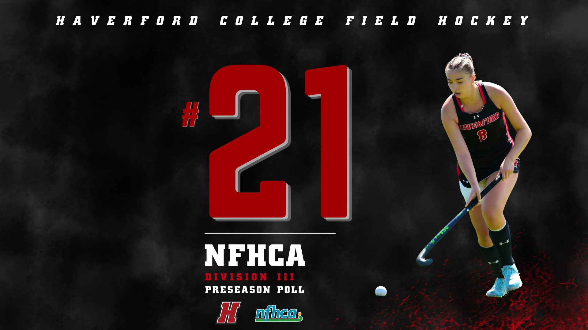 Haverford Field Hockey begins the 2026 season as the No. 21 team in the Division III NFHCA Coaches' Poll