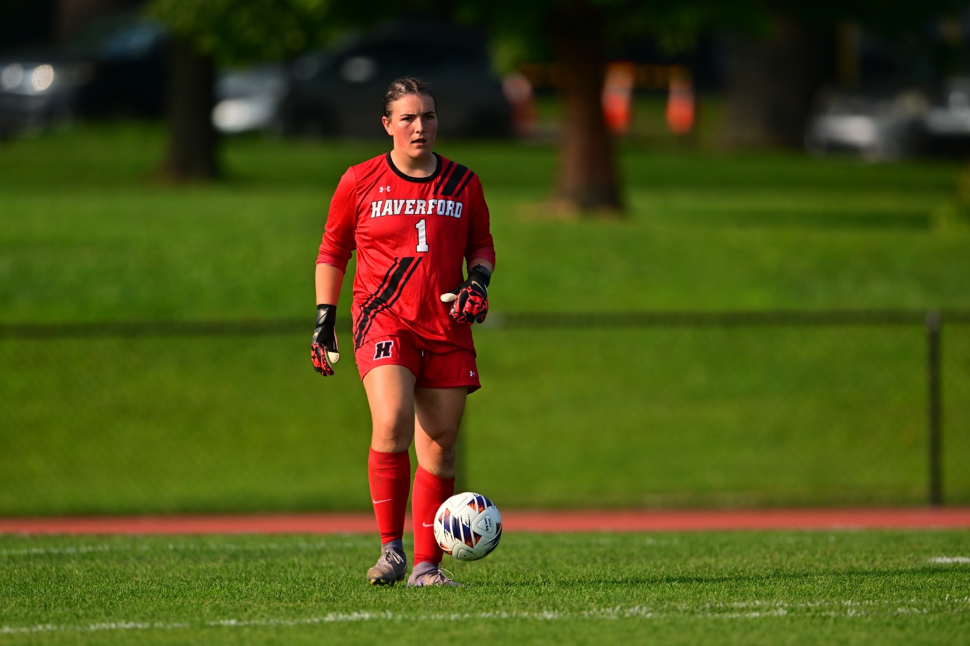 Allie Billups makes a save against PSU Abington