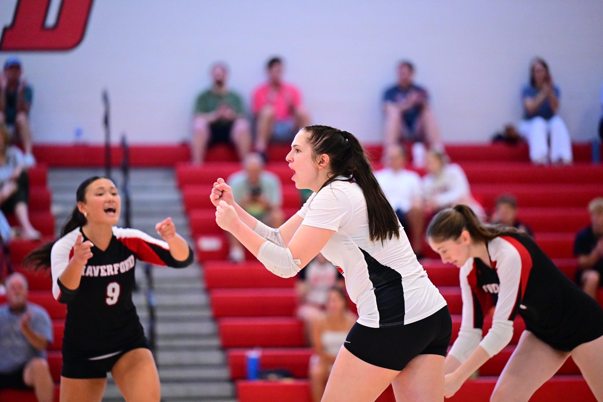 Kira Chaney celebrates a point 