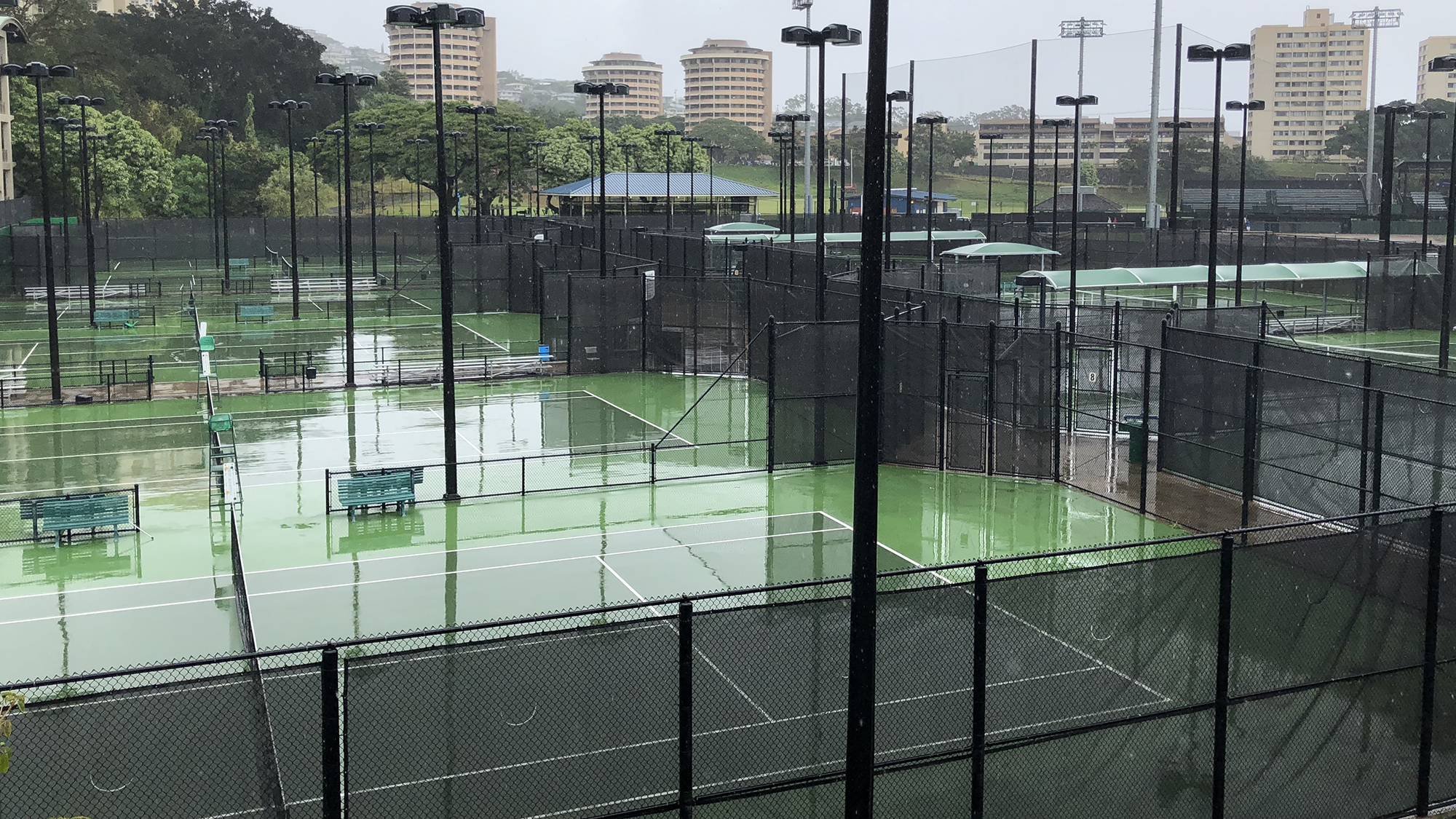 Tennis rain delay