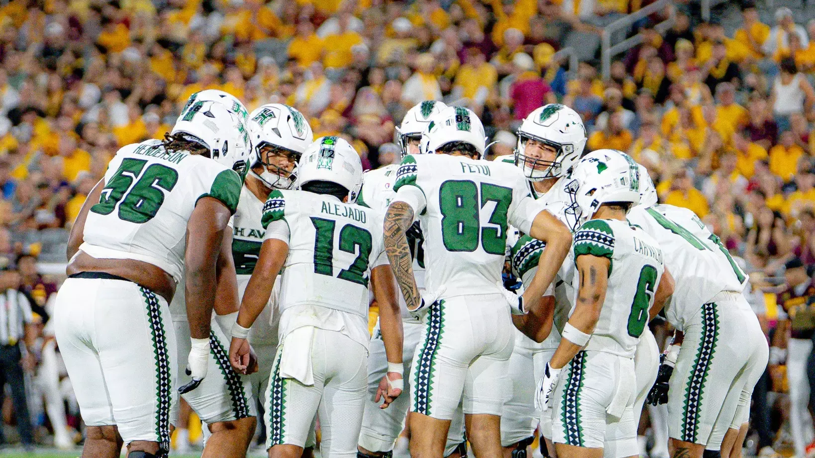 Offense Huddle at Arizona State
