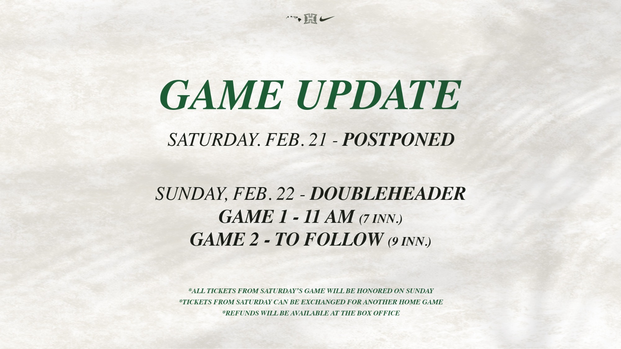 Baseball Rainout 2.21