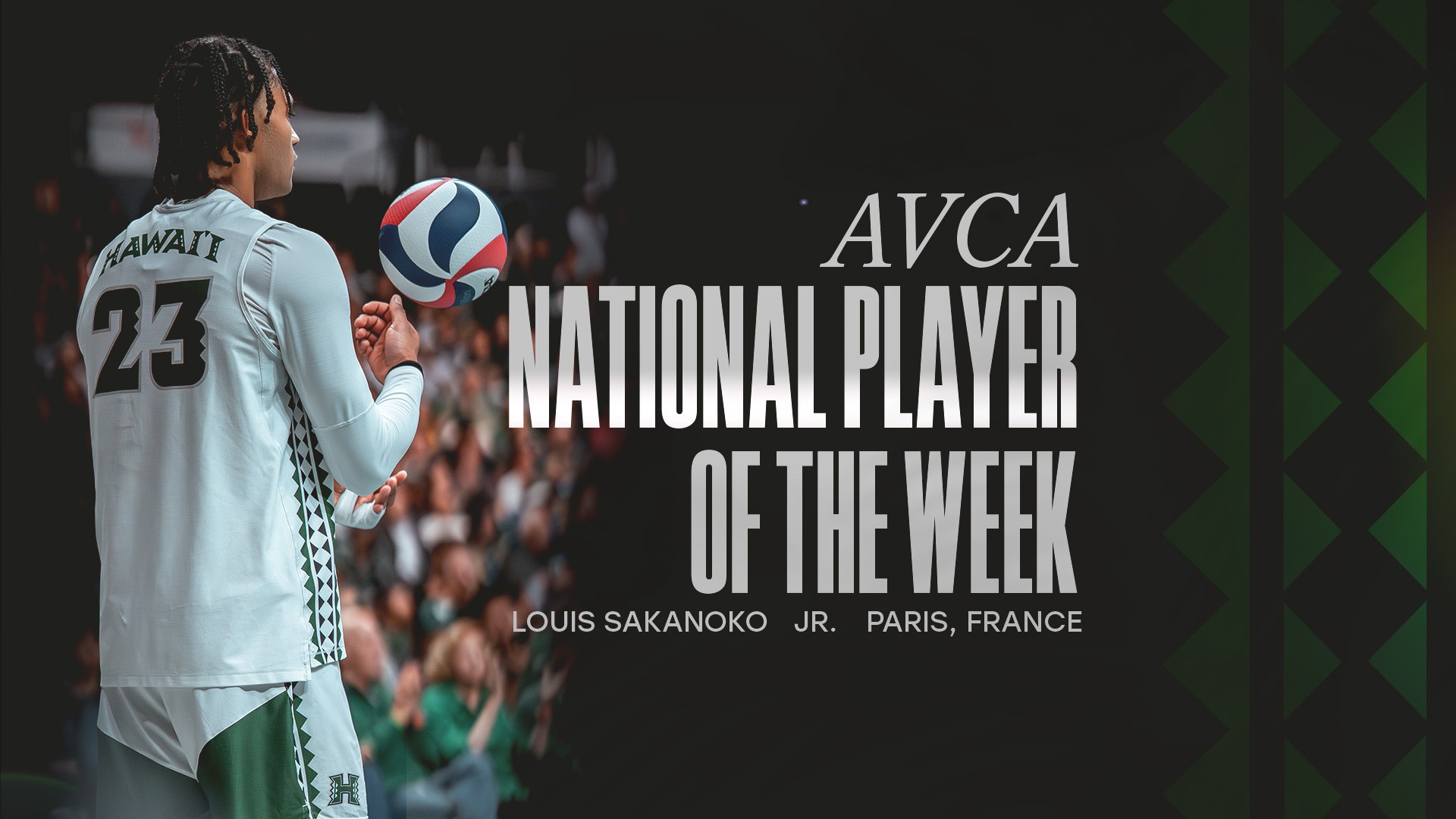 Louis Sakanoko AVCA Player of the Week
