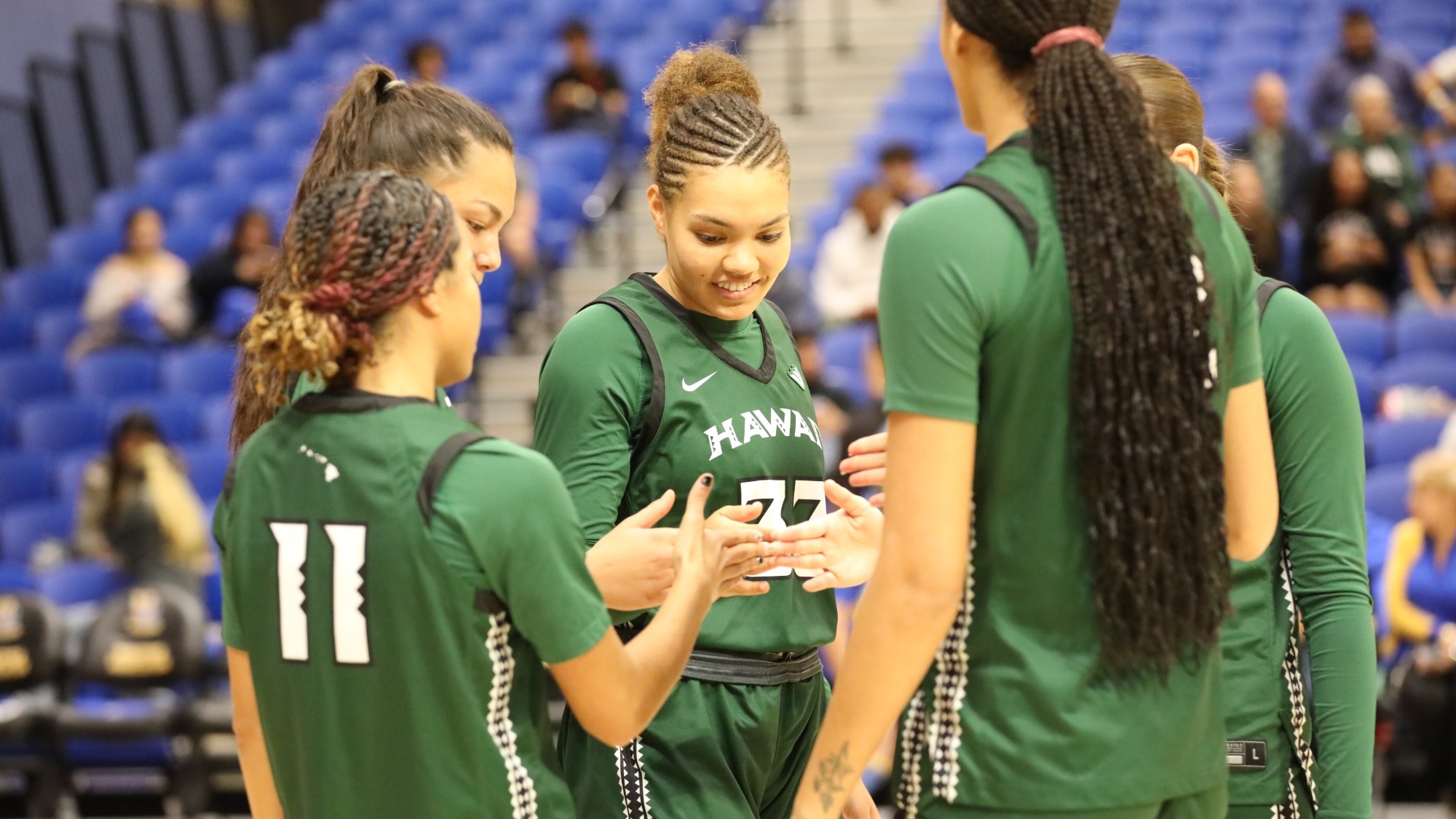 WBB huddle at UC Riverside
