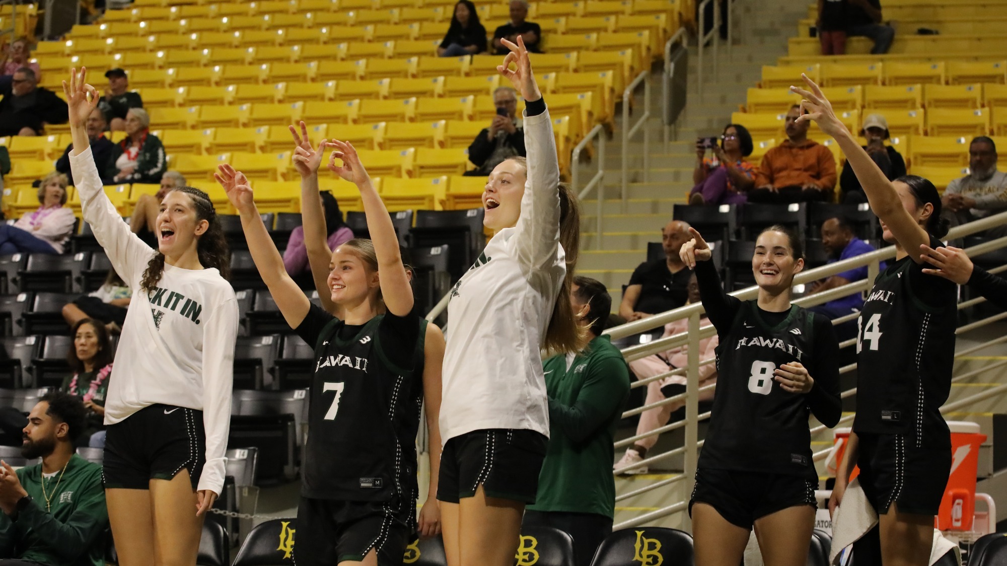 WBB bench vs. Long Beach State