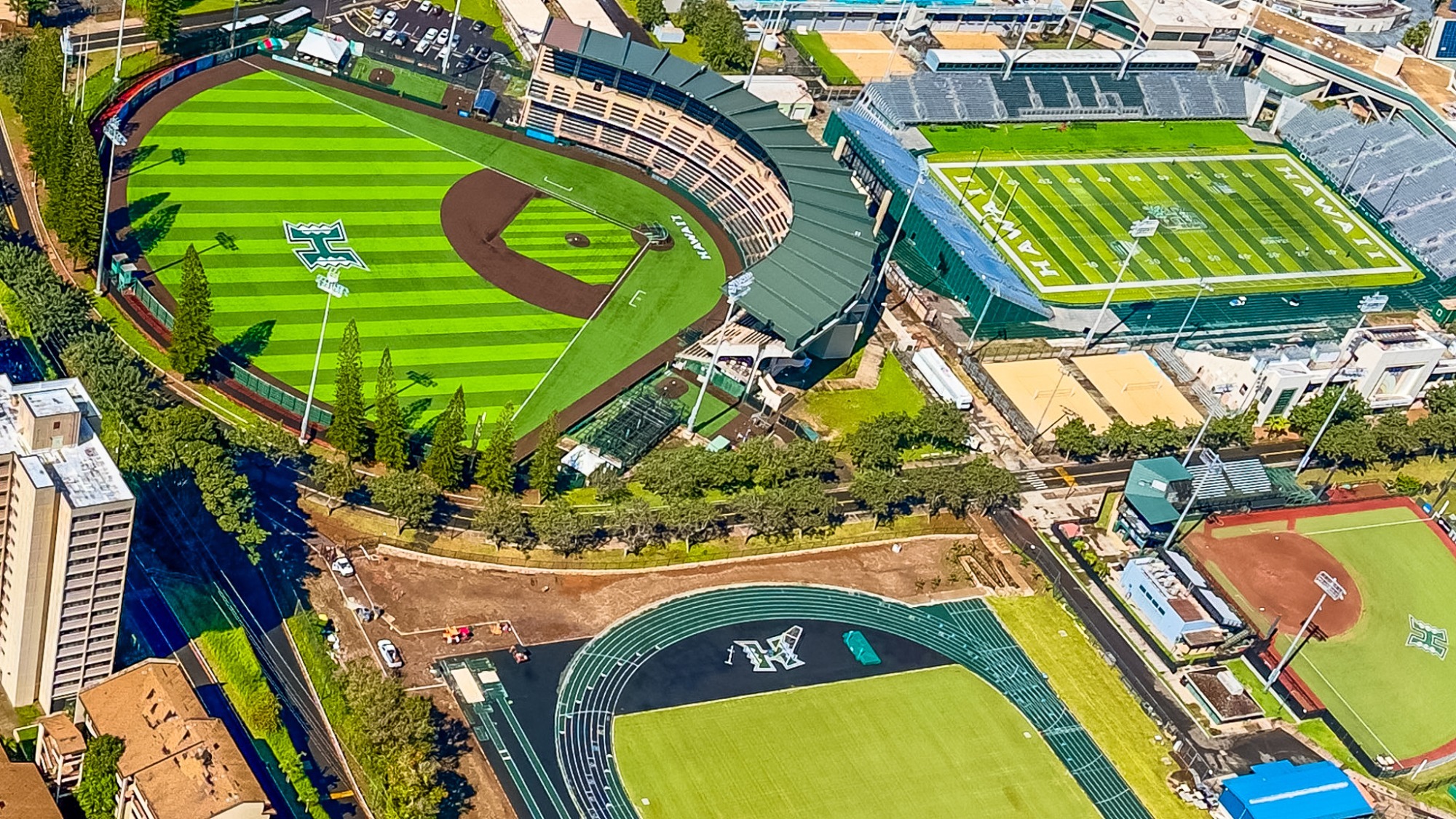 Aerial shot - Lower Campus 