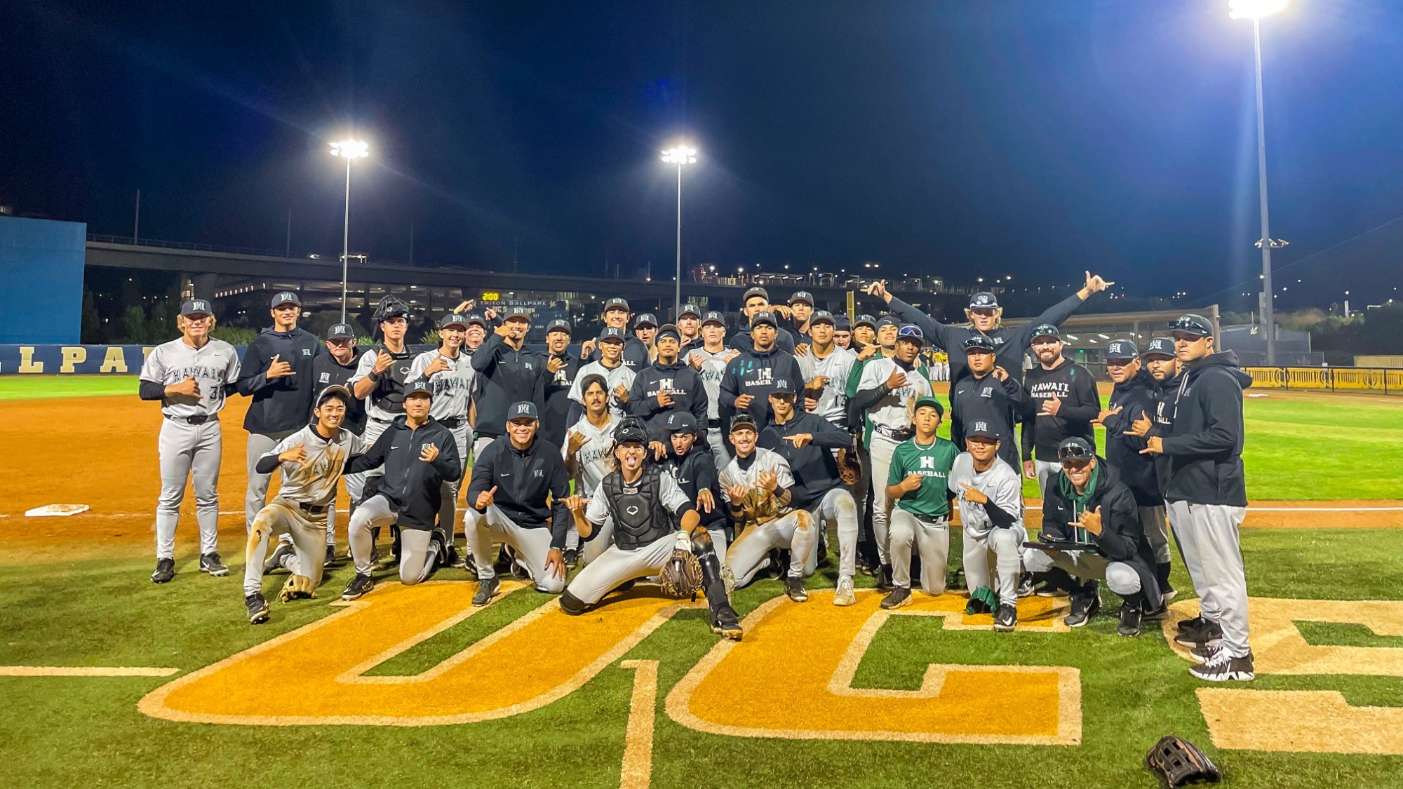 Baseball Win Pic at UCSD