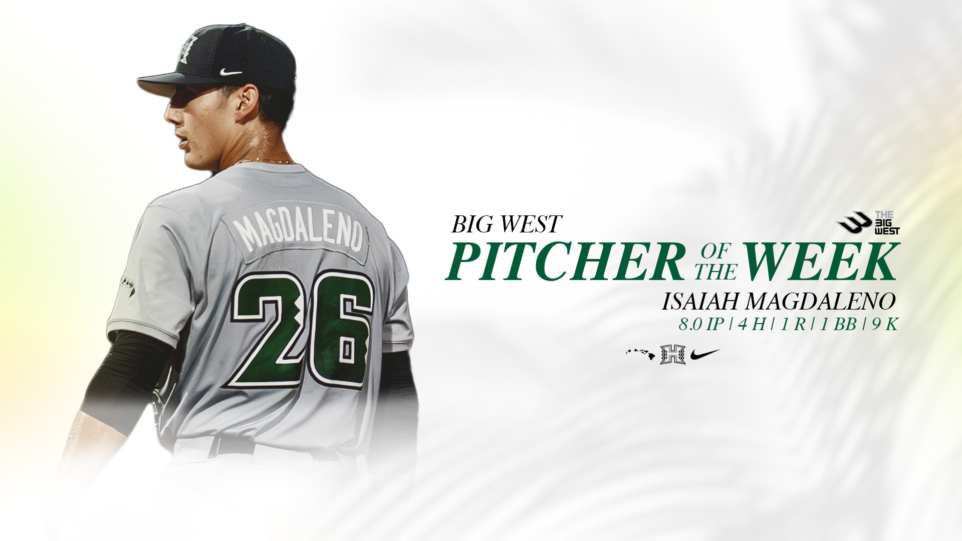 Isaiah Magdaleno BW Pitcher of the Week 
