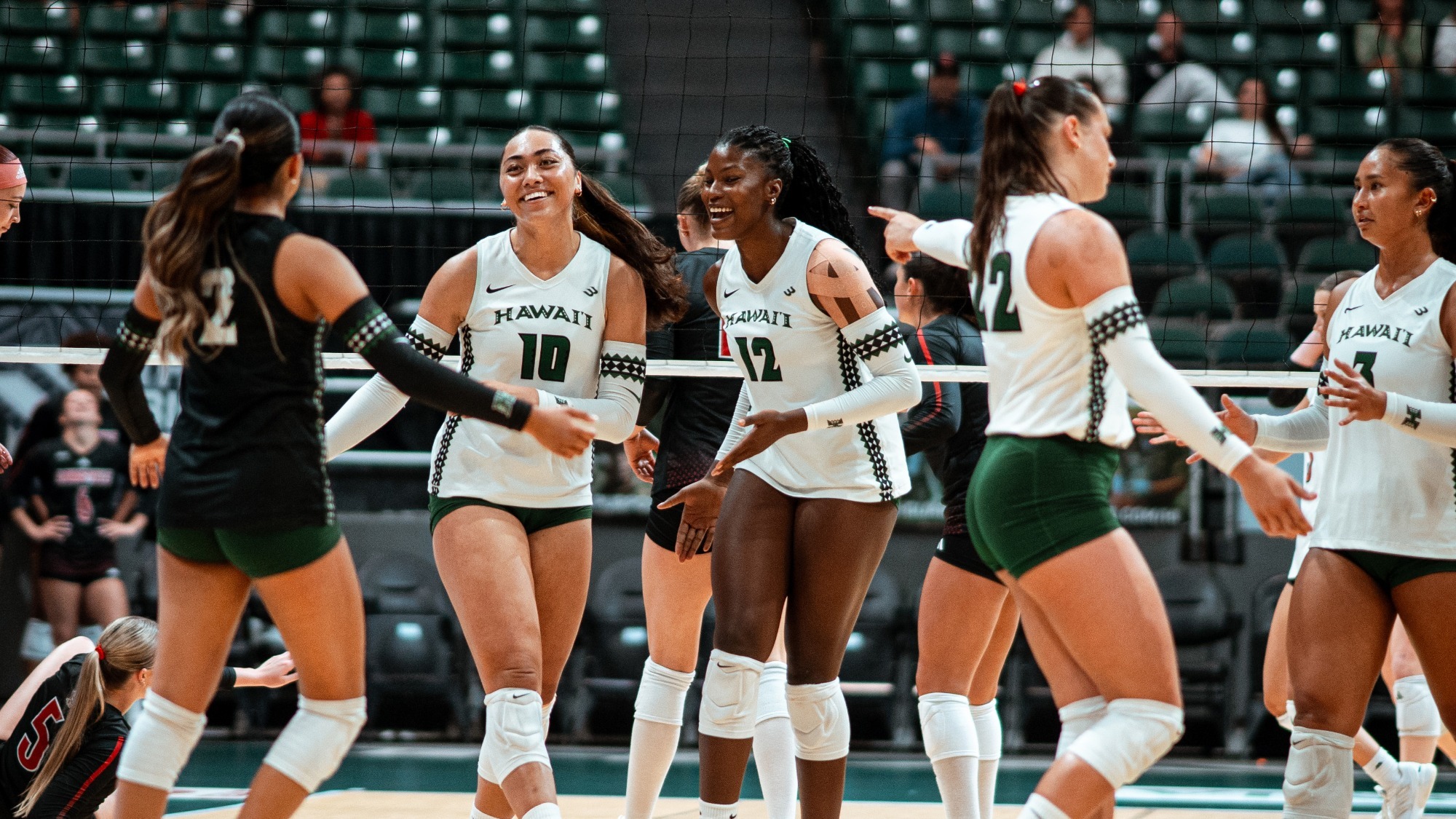 WVB celebrate vs. Louisville spring