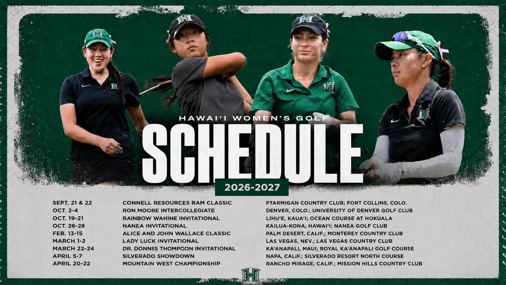 2026-27 Women's Golf Schedule