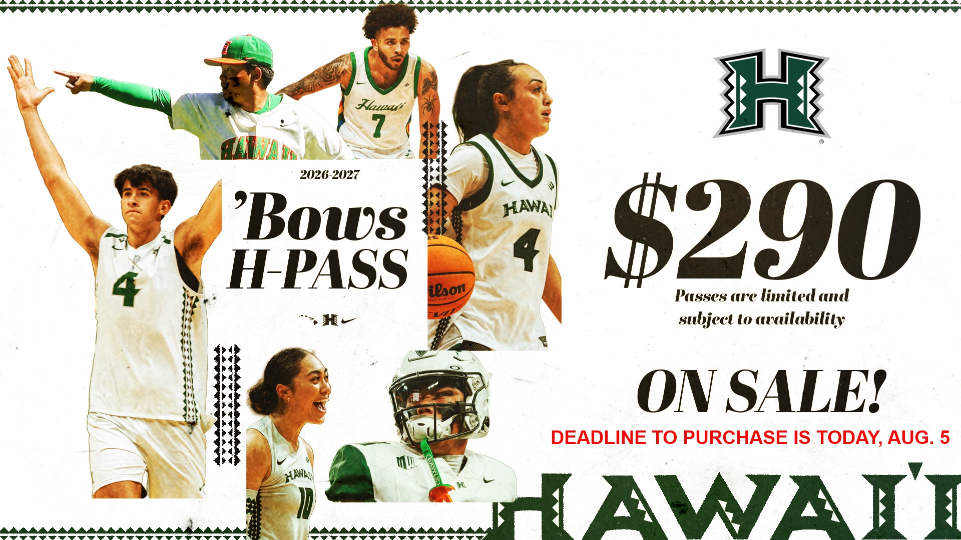 H-PASS On Sale Now - Deadline is Today