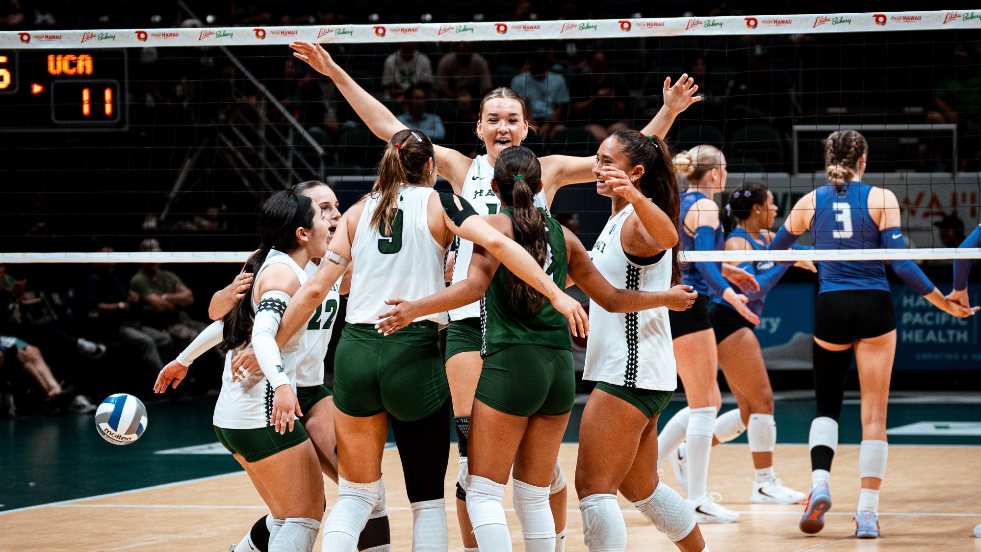 WVB celebrate vs. UCA