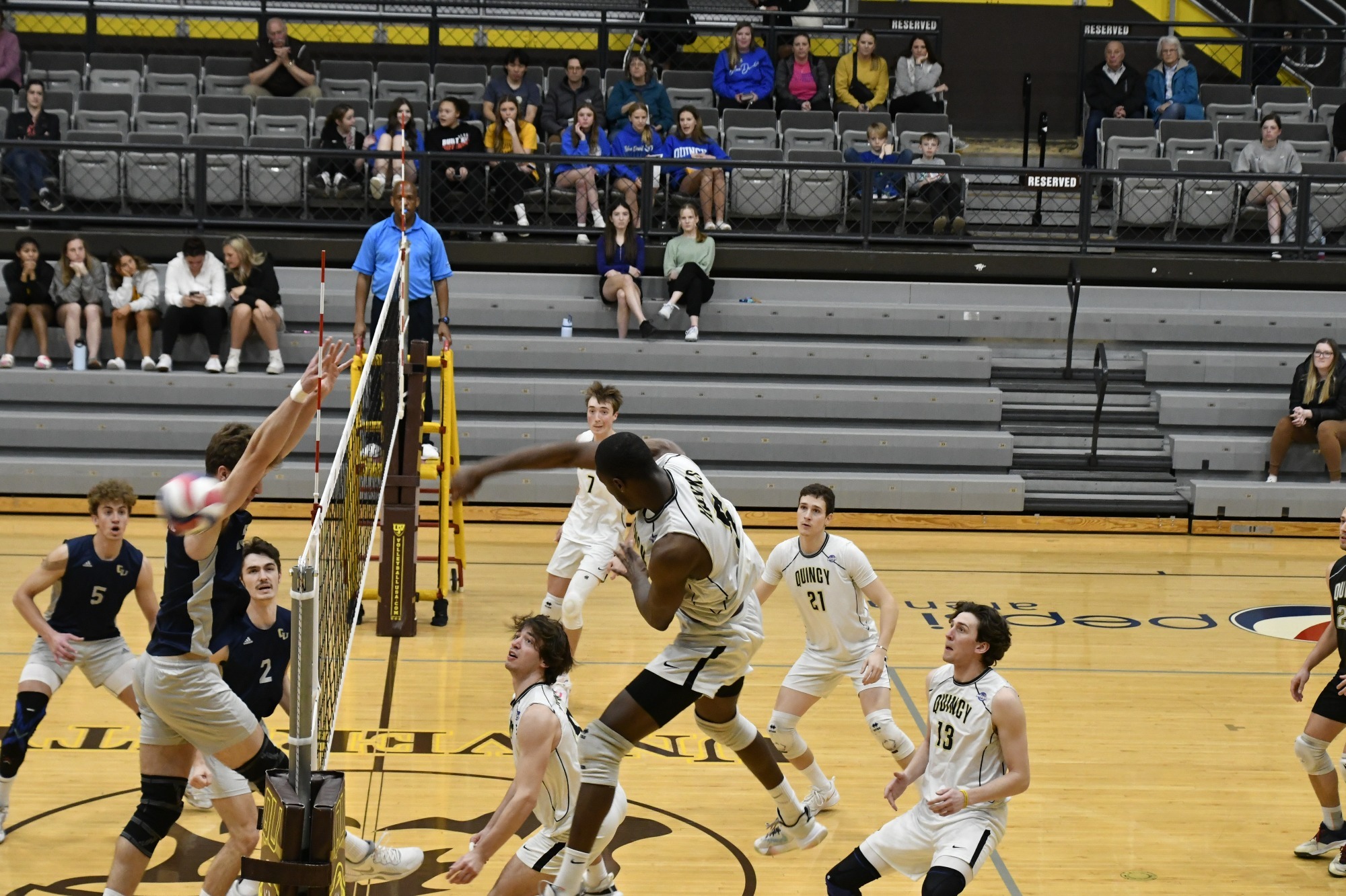 Hawks Fall in Five Sets at Home Quincy University Athletics