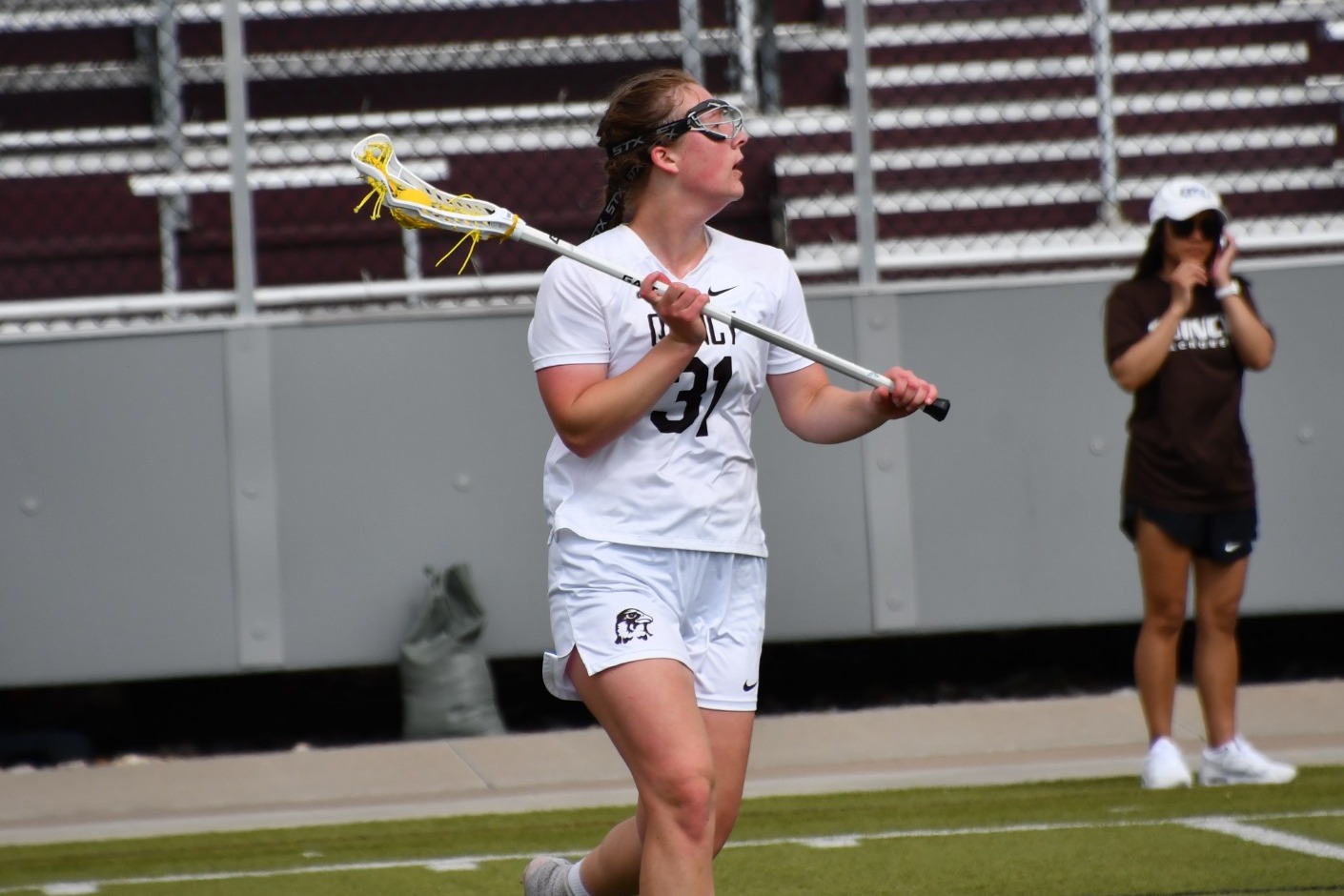 Anni Moran sets up a play