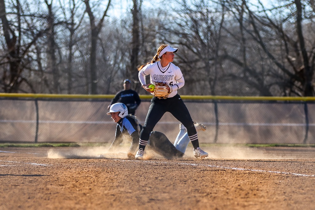 Kenzie Moss looks to throw the ball