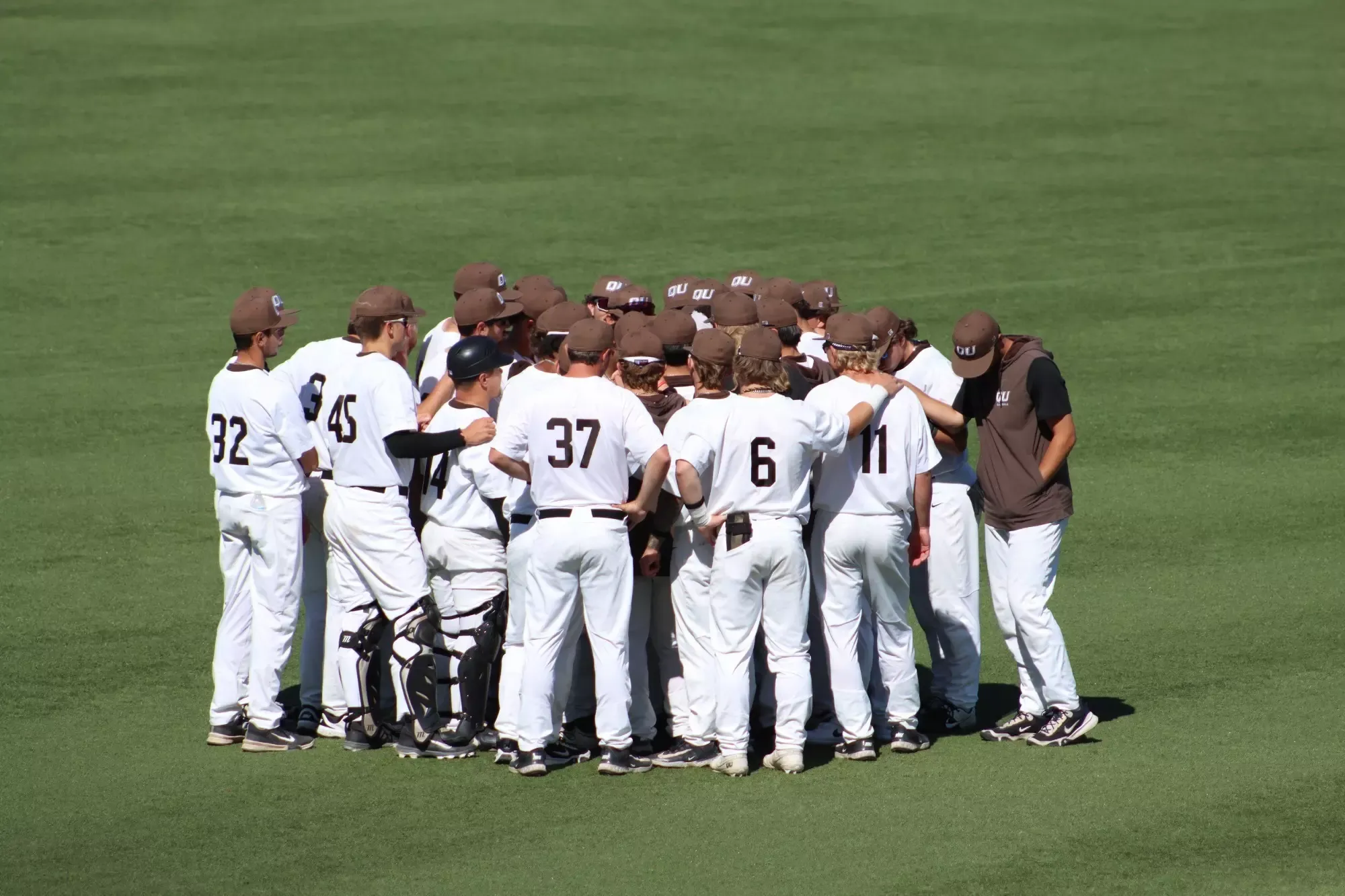 2025 Hawks huddled in their final game