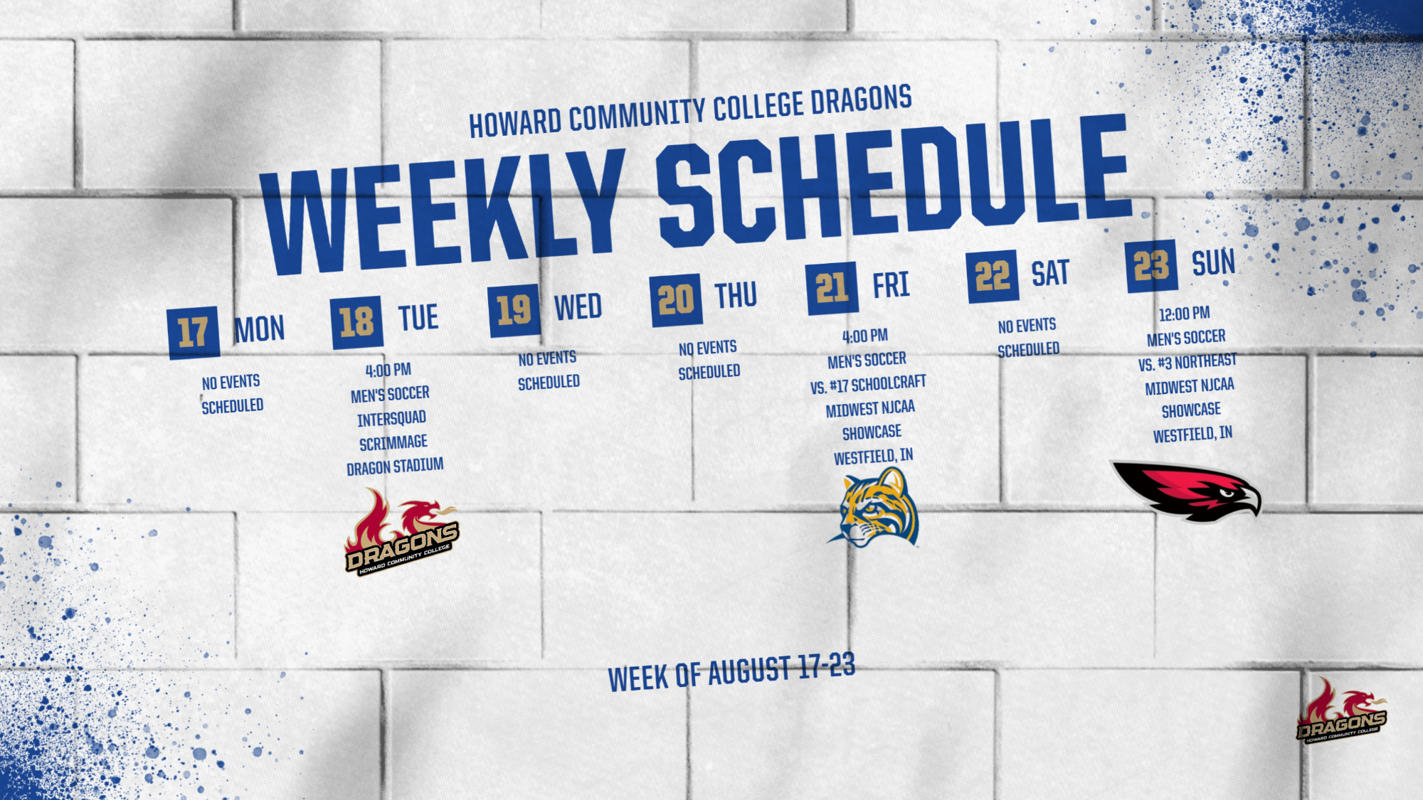 Aug17-23 Schedule
