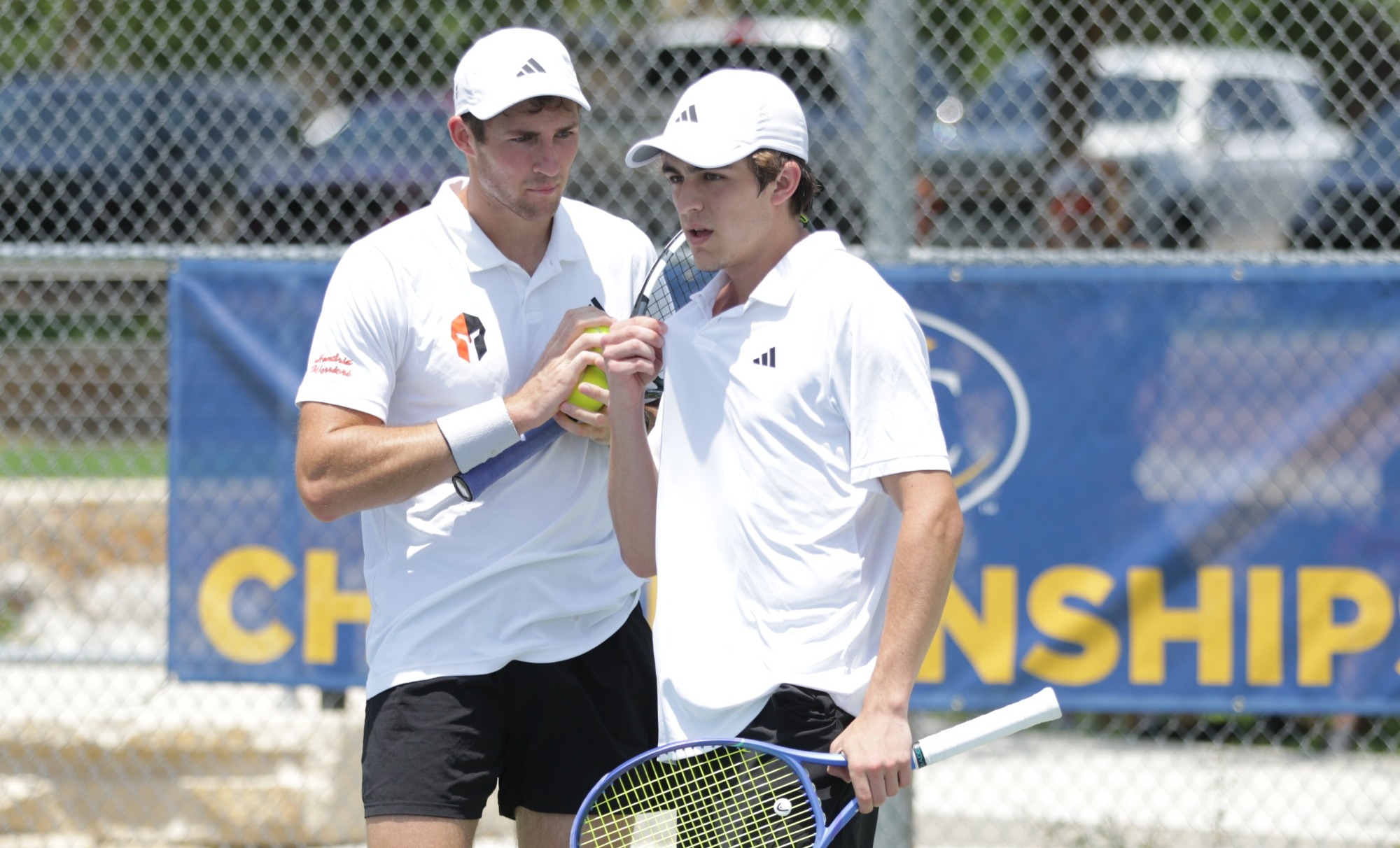 james thomson and wesley mcclure at 2026 scac men's tennis championships