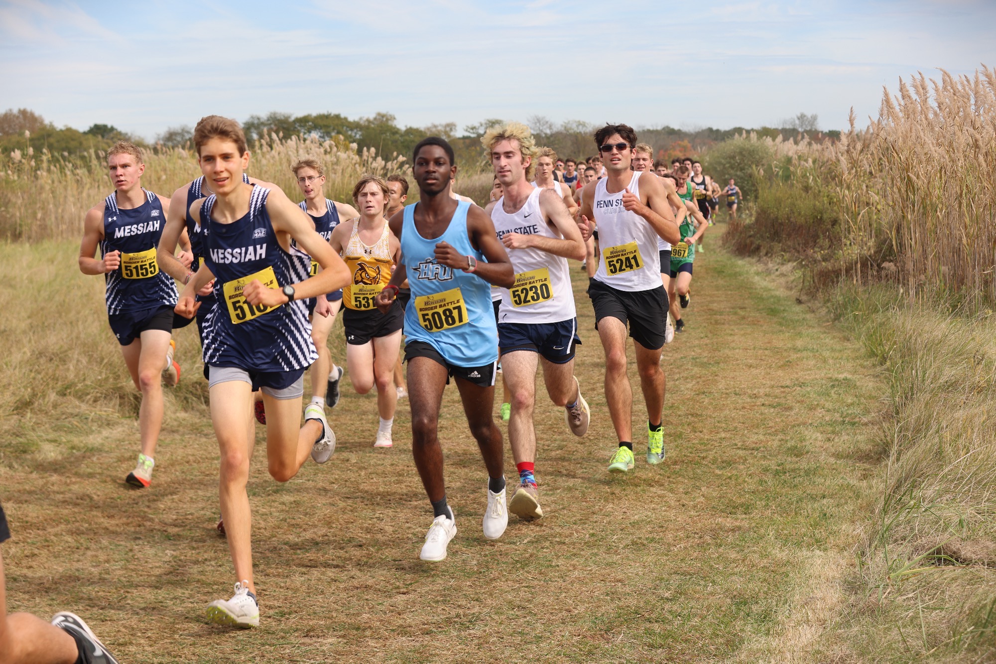 Emmanuel Power in a crowder group of competitors