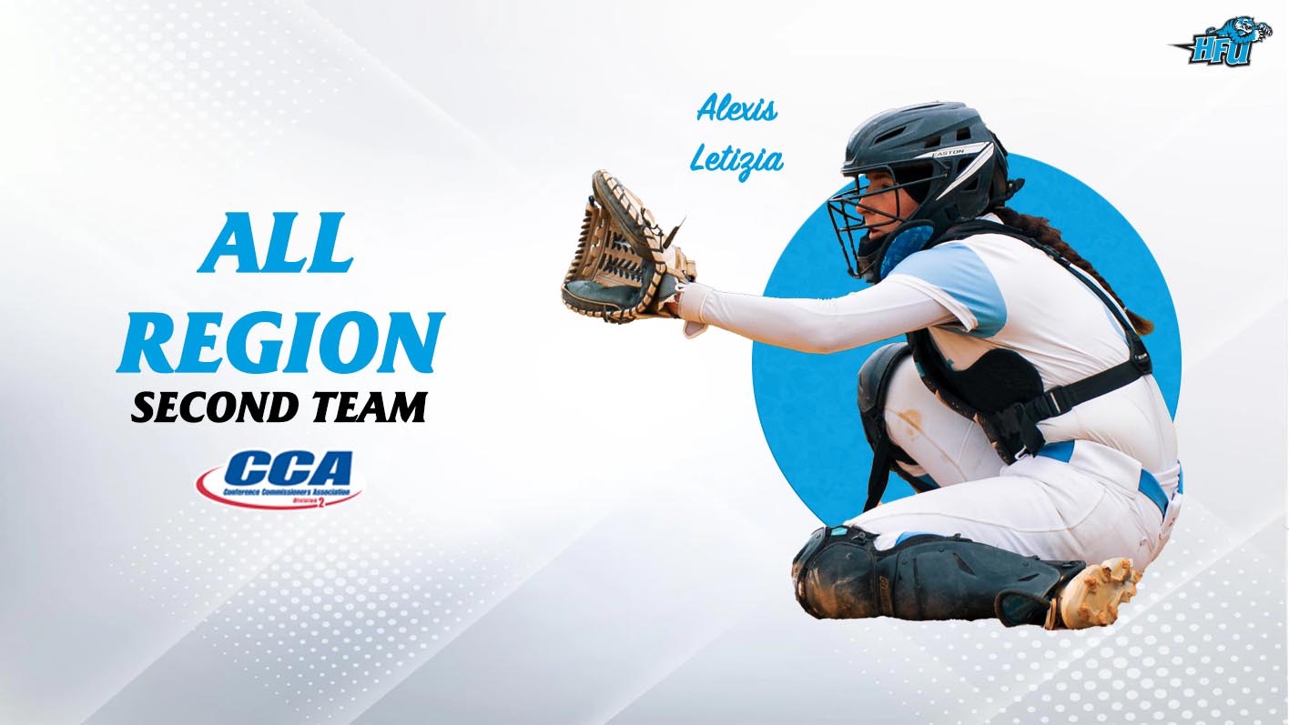 A graphic for HFU's Alexis Letizia being named to the 2025 D2CCA All-Region East Region Second Team