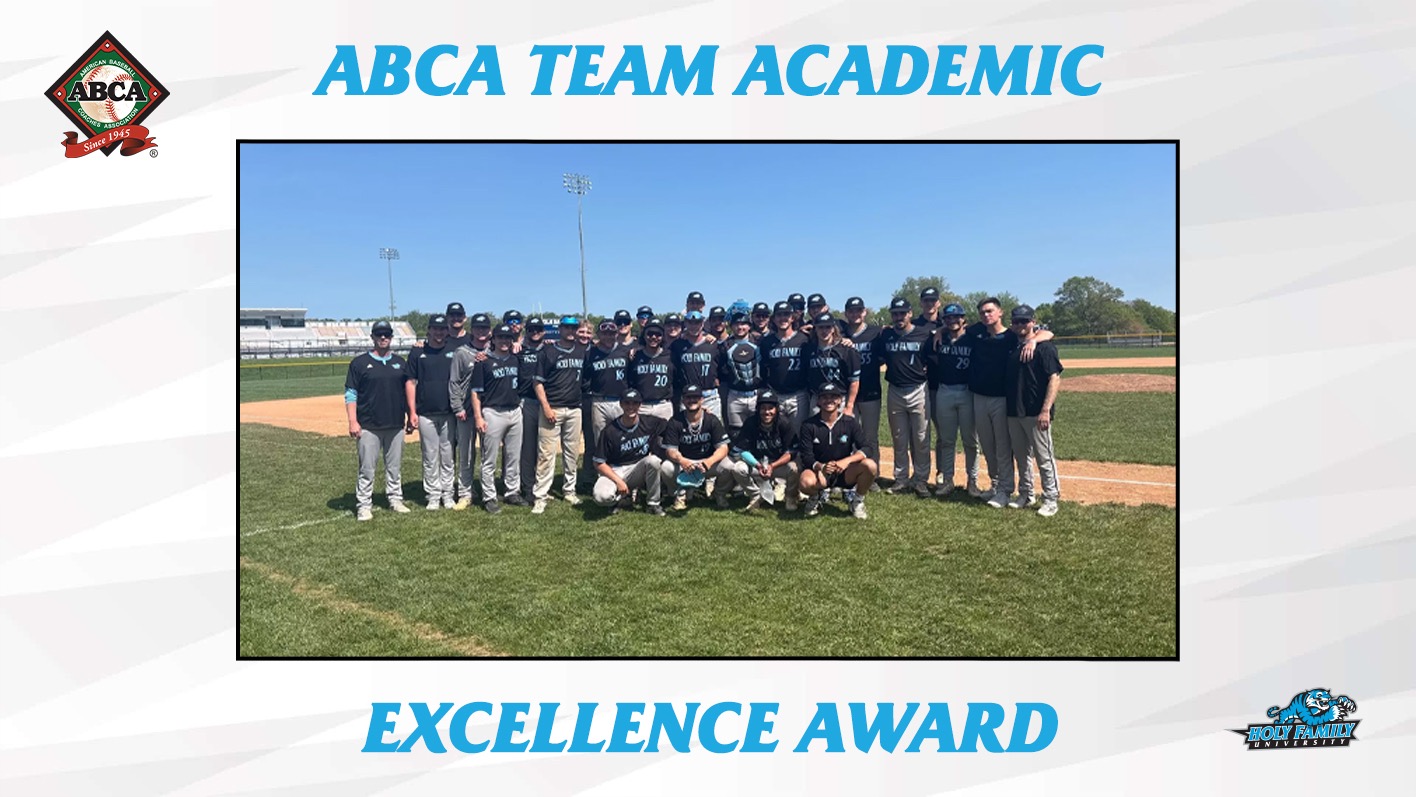 A graphic for HFU receiving the 2025 ABCA Team Academic Excellence Award