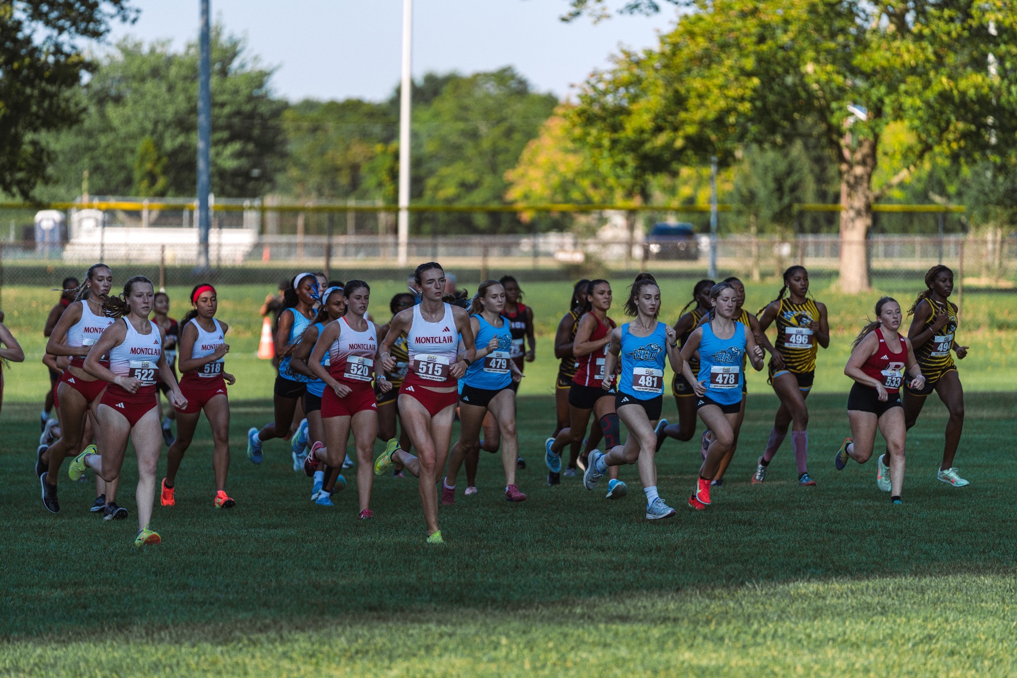 Runners, including from HFU, take off at the 2025 Herb Lorenz Invitational