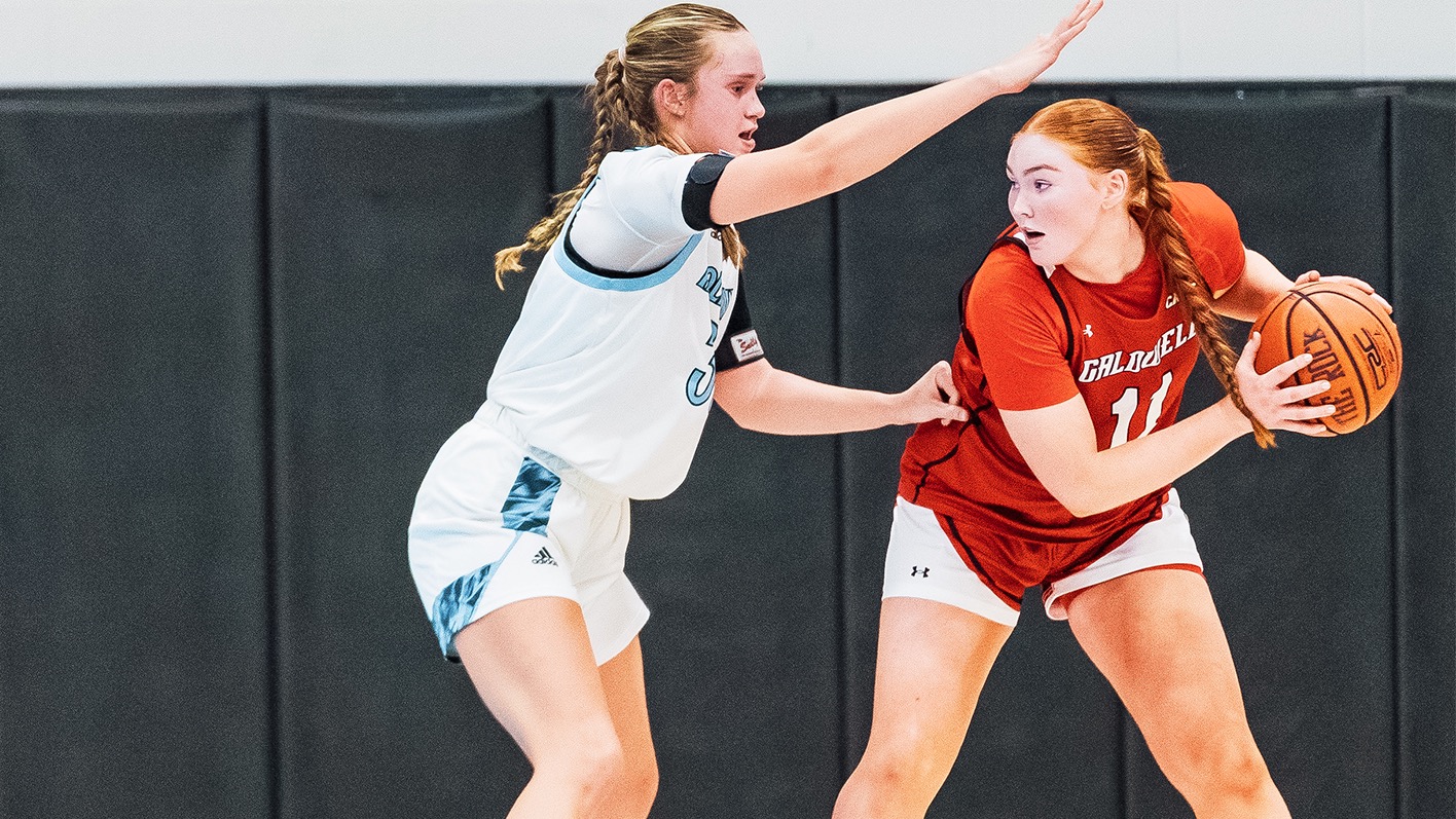 Lauren Palangio defends an opponent 