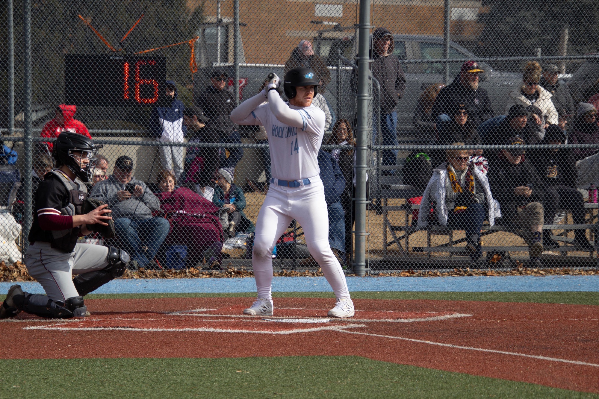Griffin Richardson in his batting stand in the right-handed batter's box