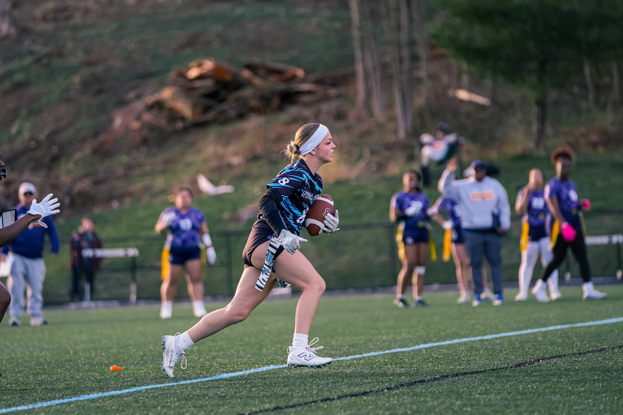 Kierann Cusick running with the football