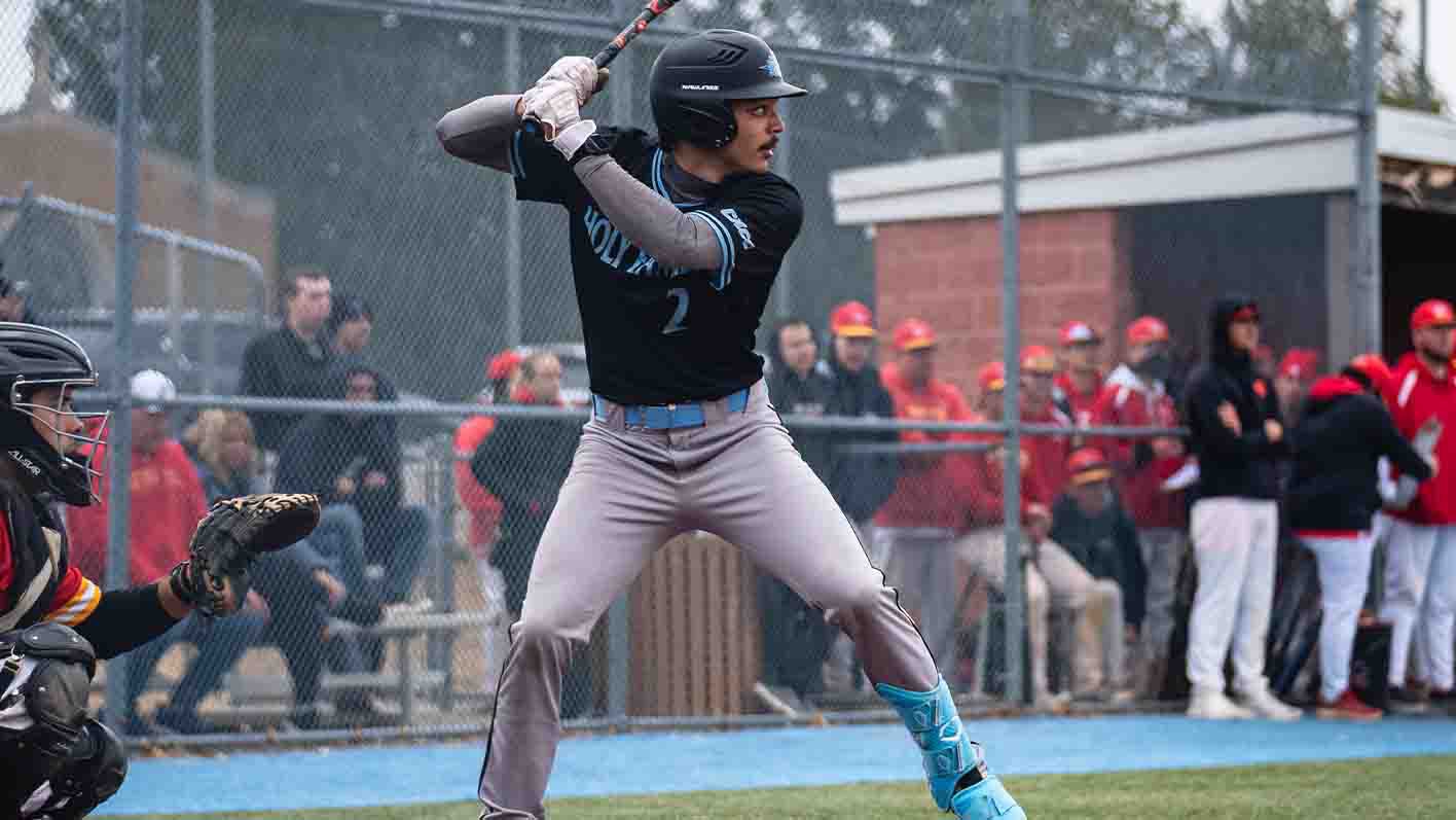 Right-handed Jephson Hadson-Taylor prepares for a pitch to be thrown
