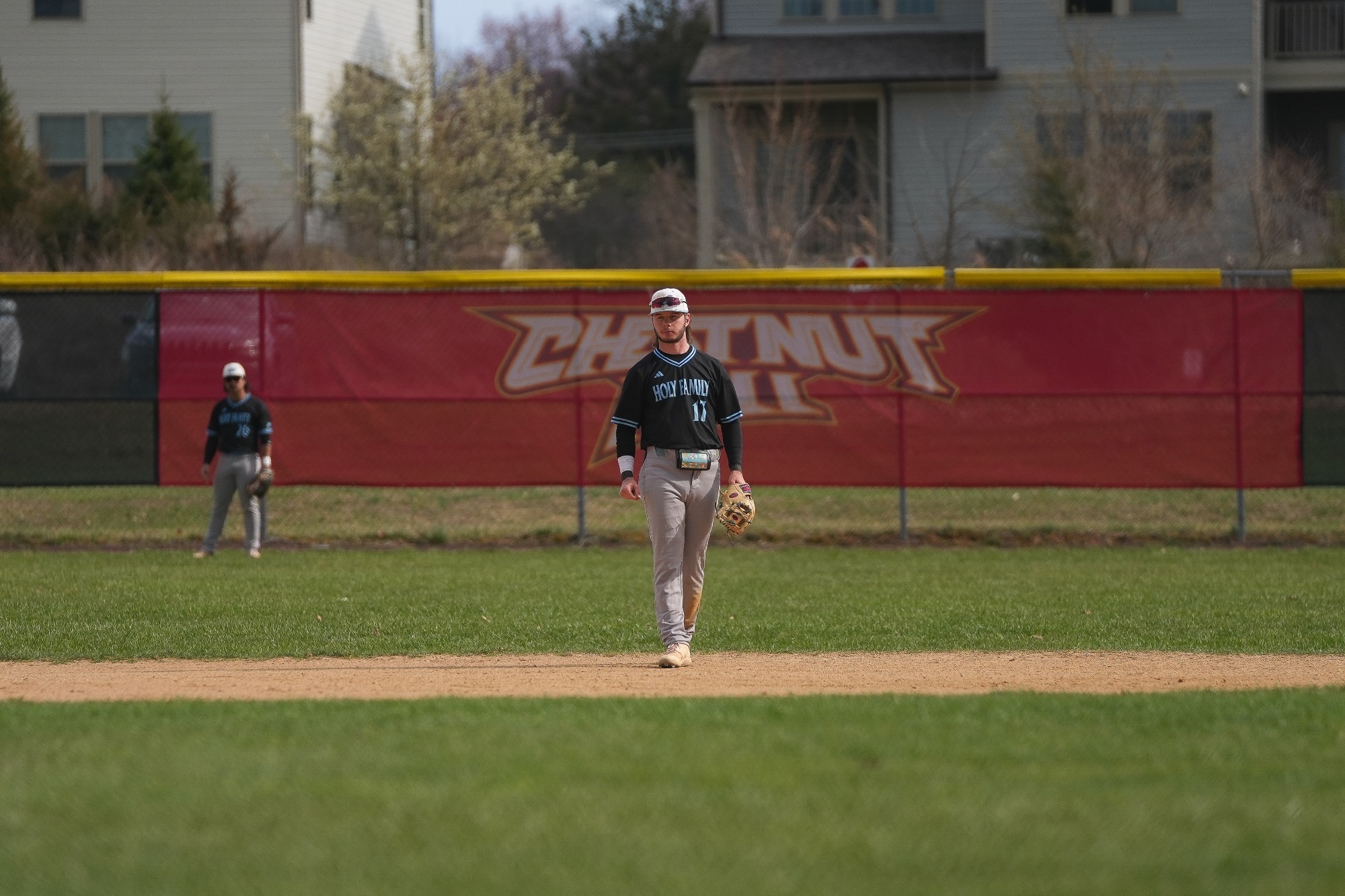 Second baseman Nick Lombardo prepares for a pitch to be thrown