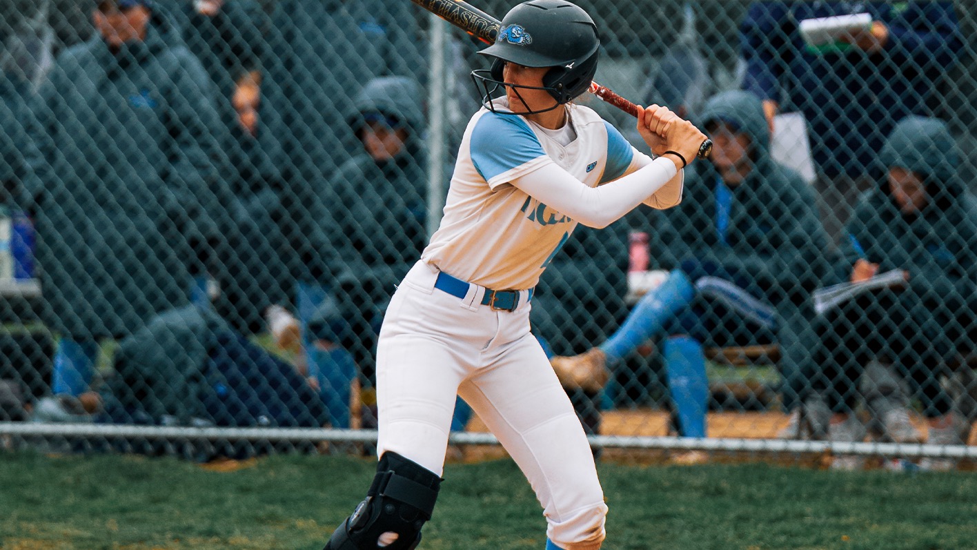 Left-handed Kylee Jones prepares for a pitch to be thrown