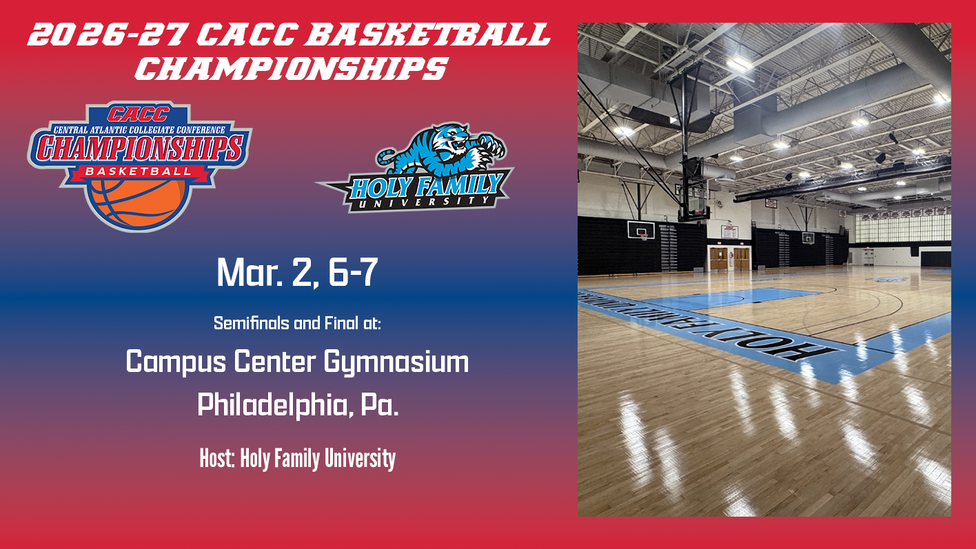 A graphic announcing that HFU will host the 2027 CACC Basketball Championships