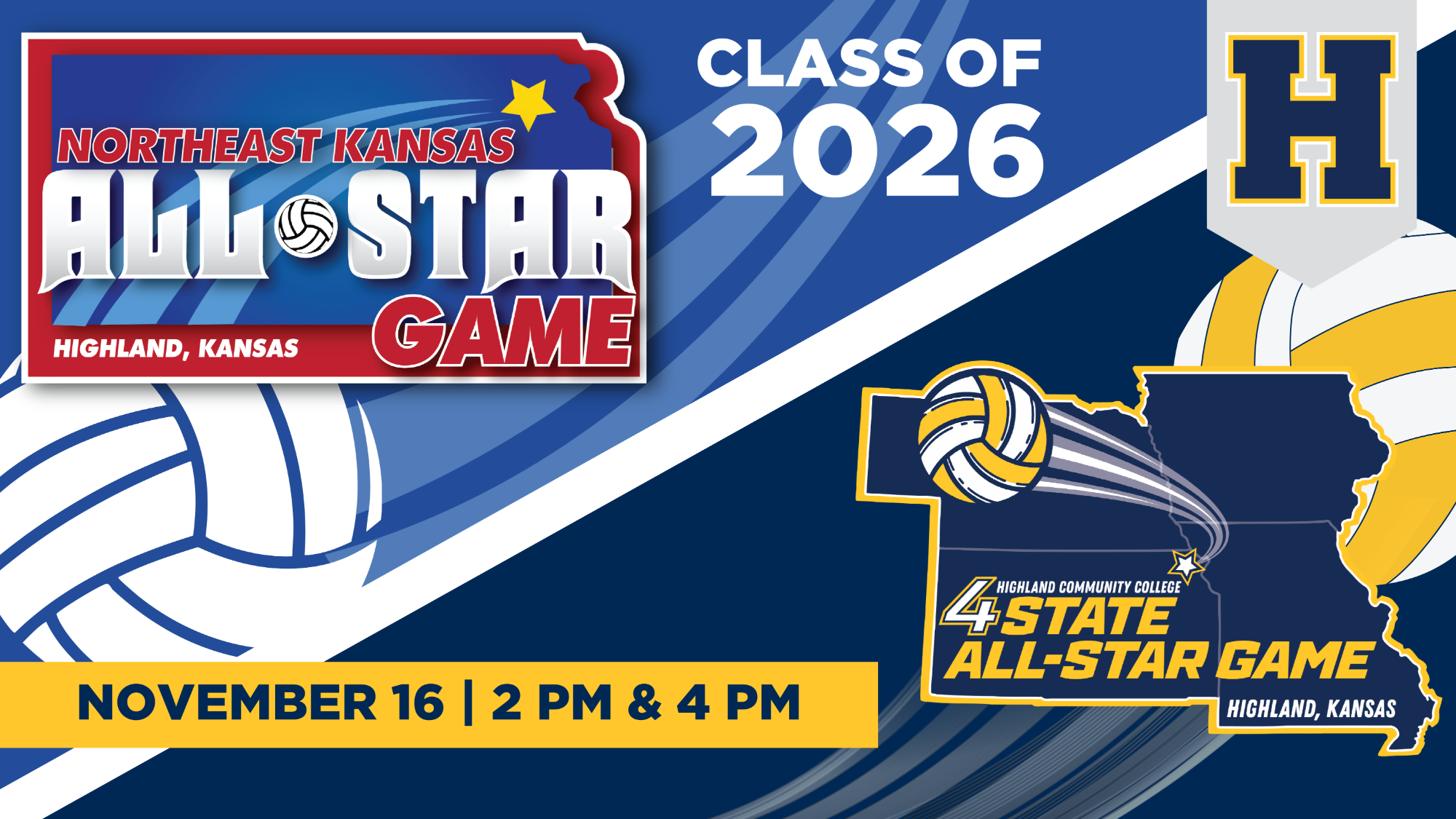 Logos for 4-State All-Star Game and Northeast Kansas All-Star Game