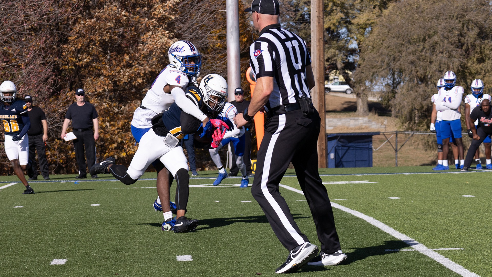 Demitrius Alexandre secures a catch against no. 1 Hutchinson