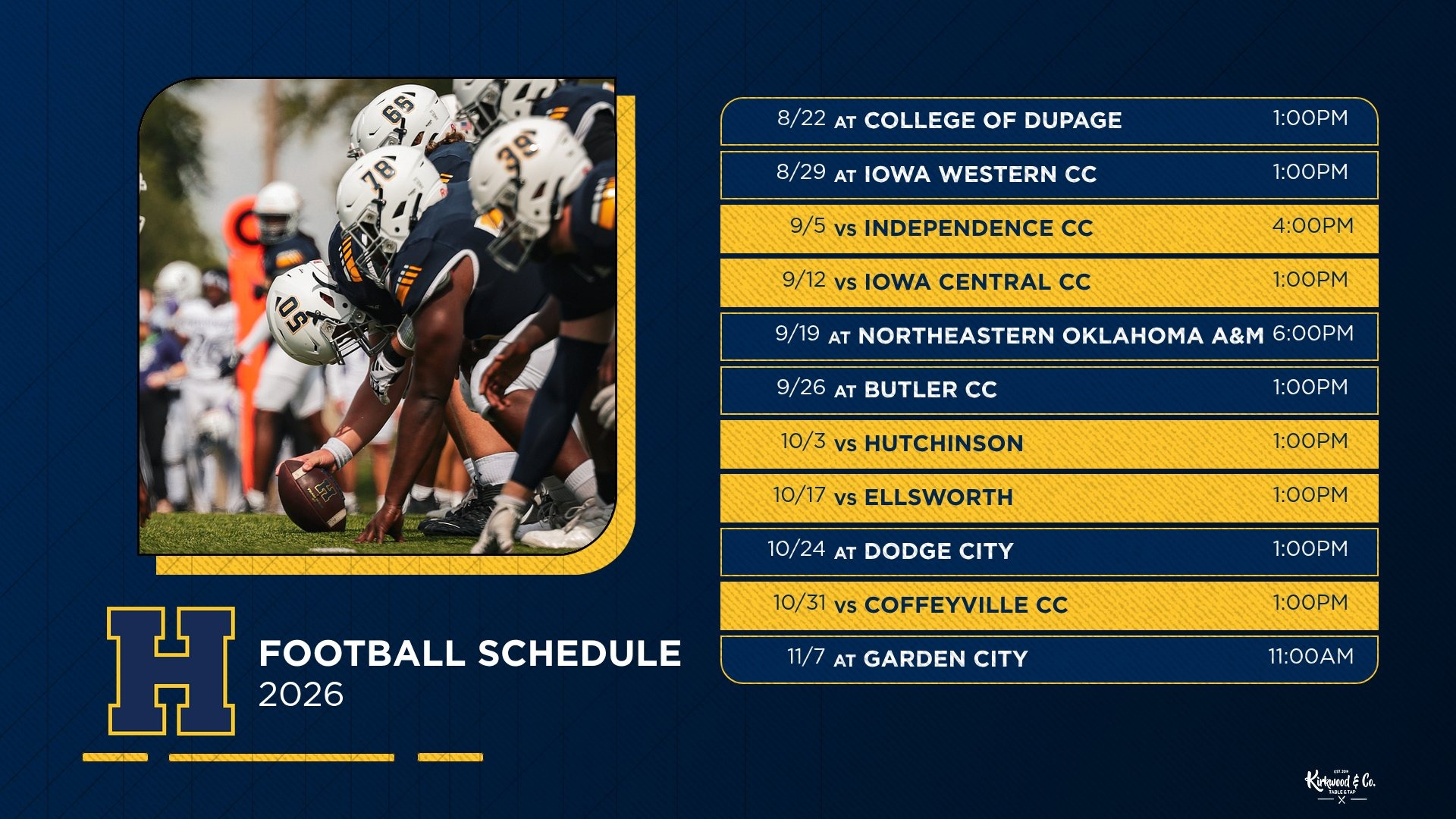 2026 Football Schedule - links to full schedule page