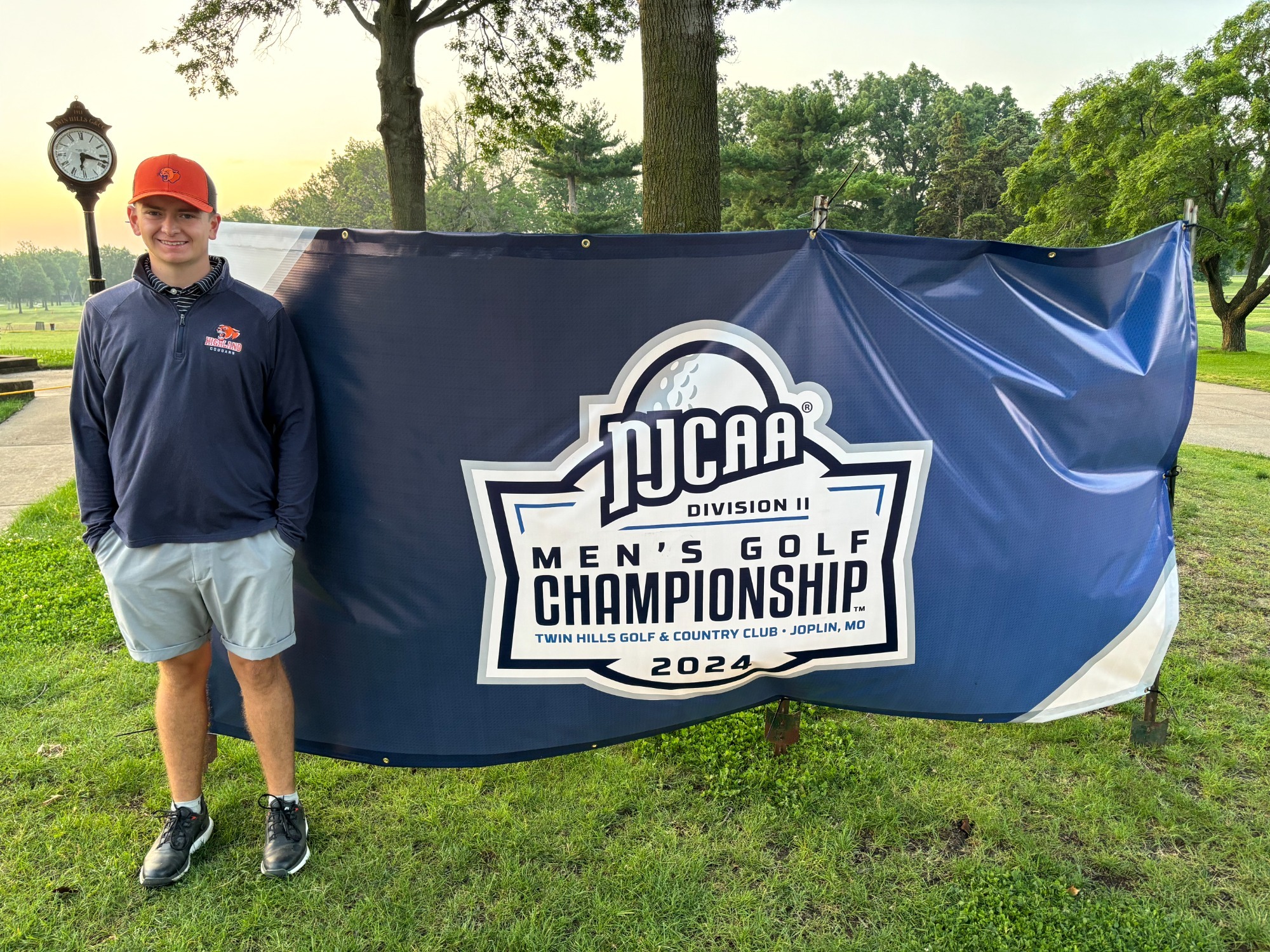 Riku Moriyama begins play in NJCAA National Golf Tournament Highland