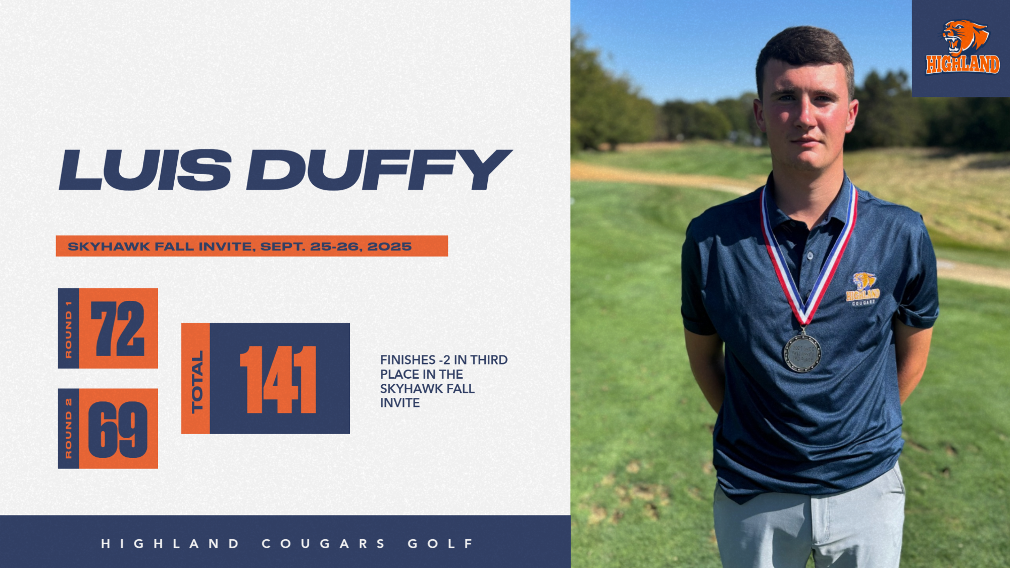 Duffy Finishes 3rd at SkyHawk Invite