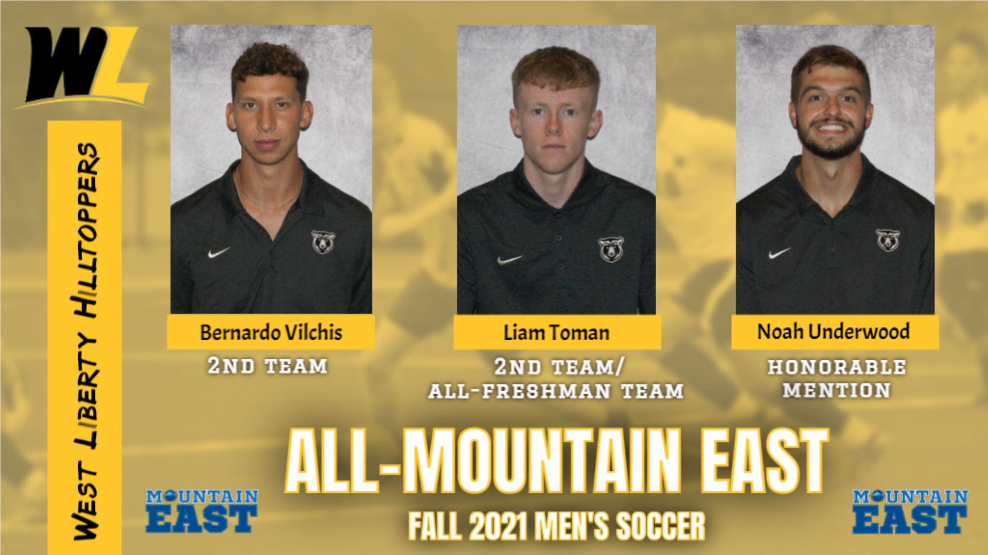 AllMEC Honors for Hilltopper Soccer Trio West Liberty University