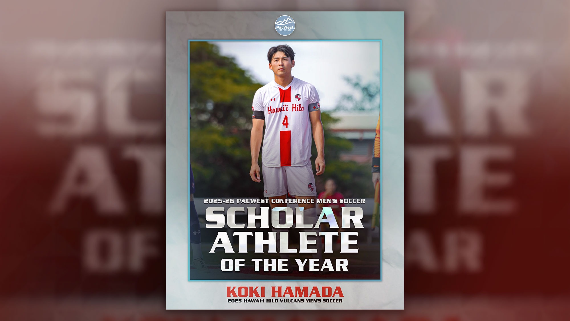 Koki Hamada PacWest Scholar Athlete