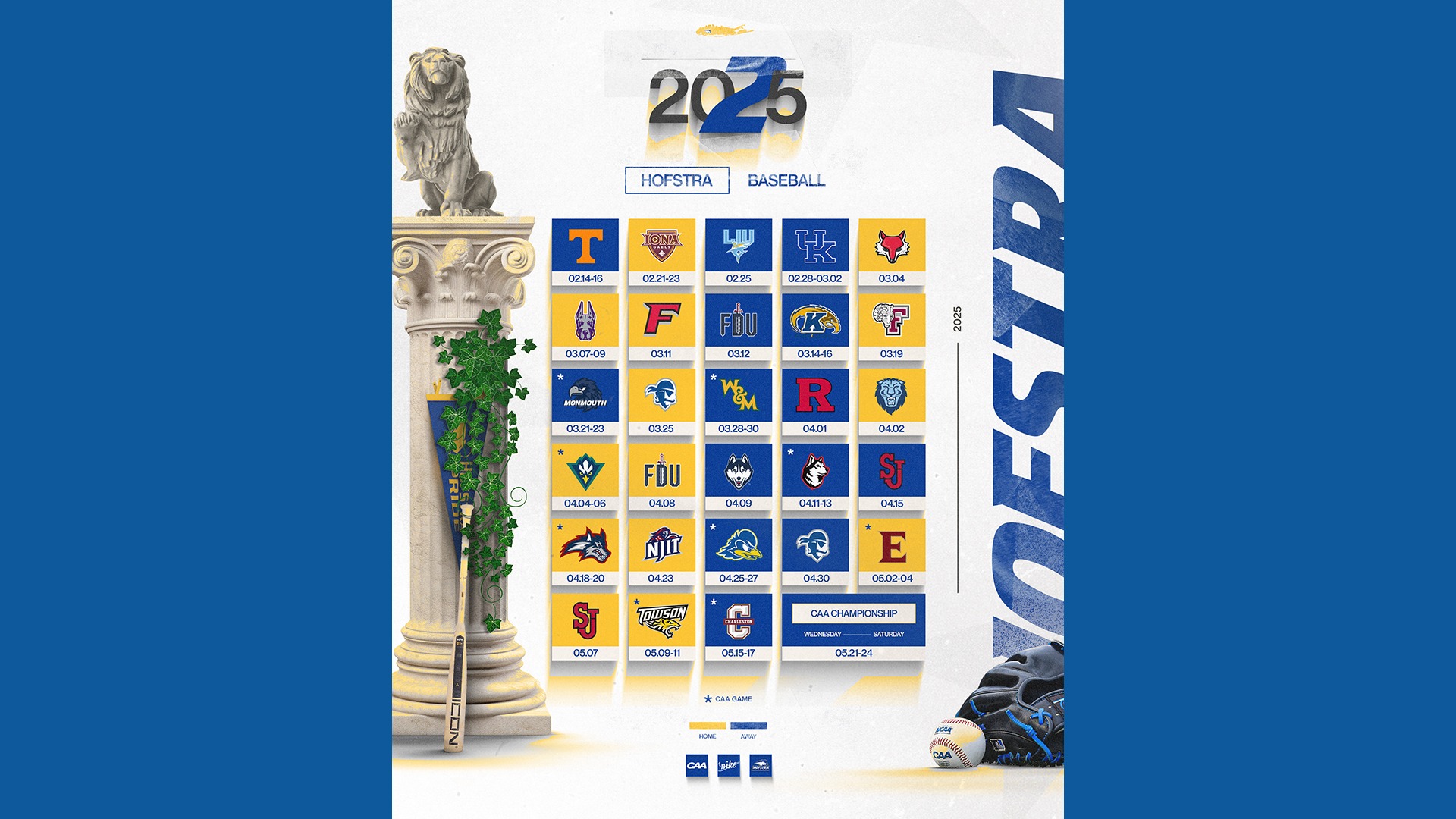 2025 Baseball Schedule Hofstra University Athletics