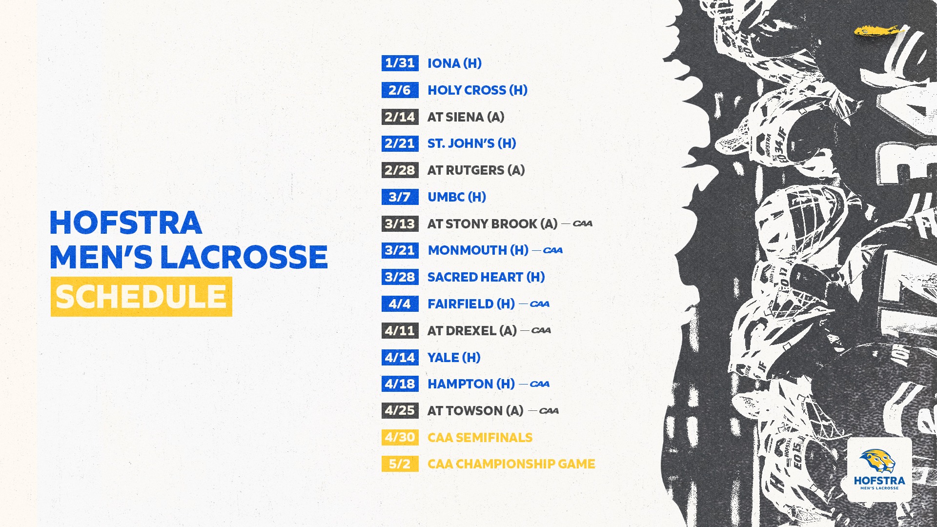 2026 Hofstra Men's Lacrosse Schedule